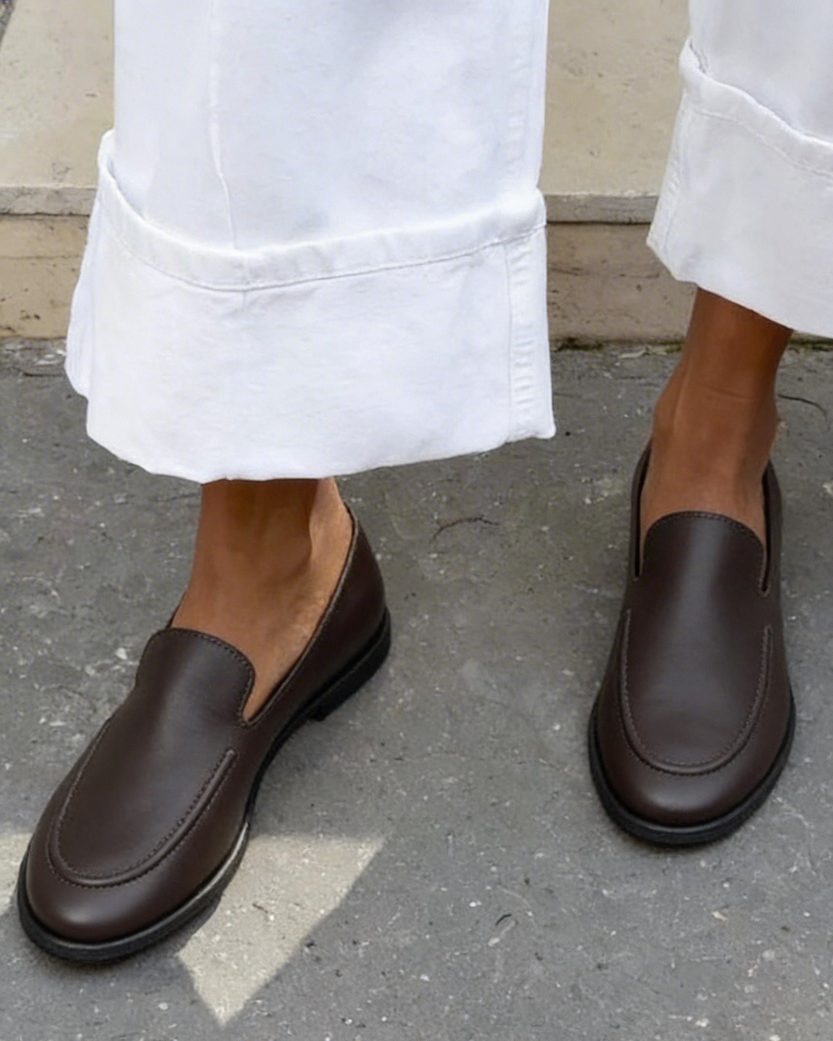 Темно-коричневые кожаные лоферы - Image 2 of 5