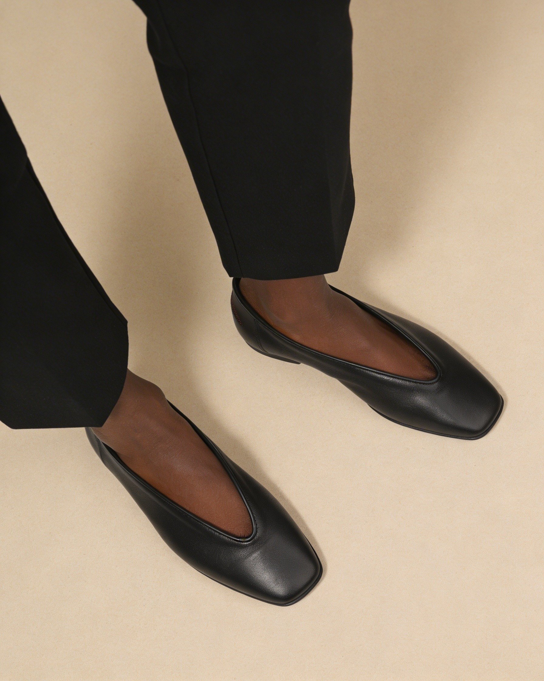 Черные кожаные балетки - Image 2 of 5