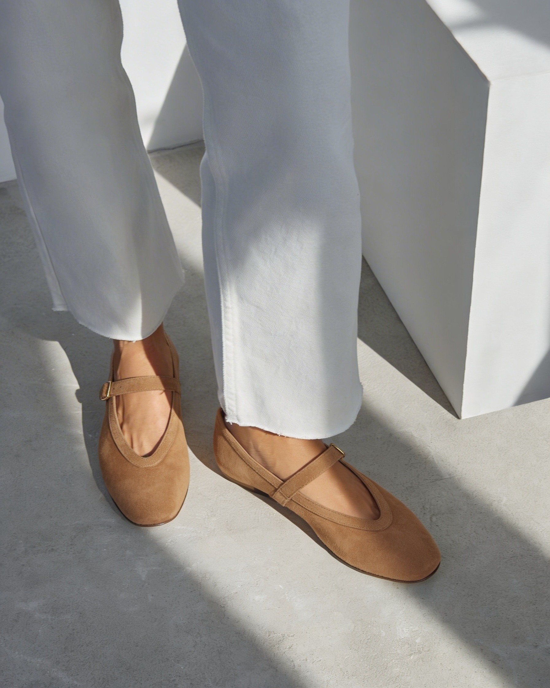 Коричневые балетки из натуральной замши - Image 2 of 5