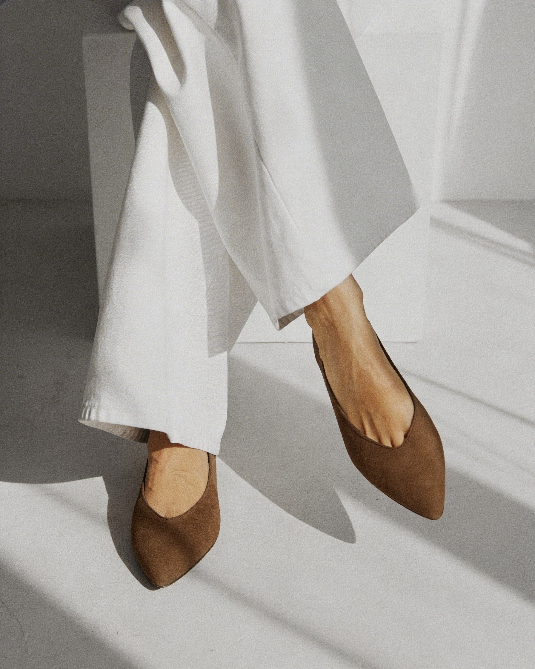 Коричневые замшевые балетки - Image 2 of 5