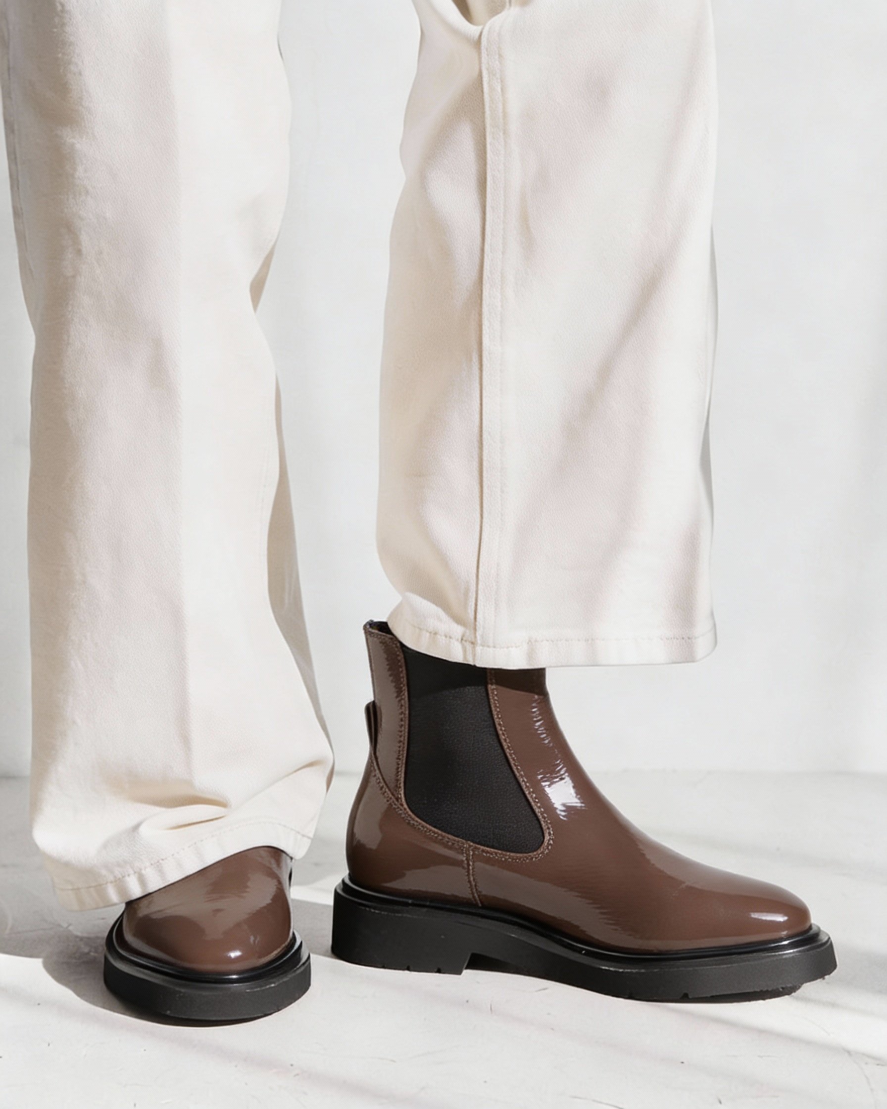 Темно-коричневые ботинки из лакированной кожи - Image 5 of 5