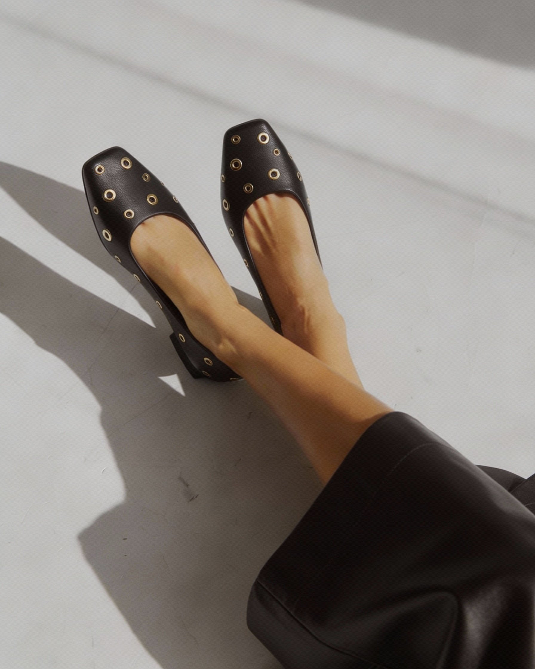 Черные кожаные туфли с заклепками - Image 5 of 5