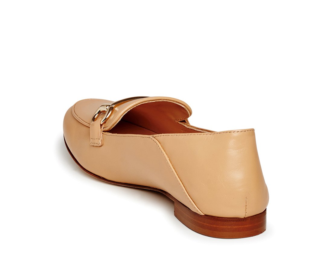 Бежевые кожаные лоферы - Image 3 of 5