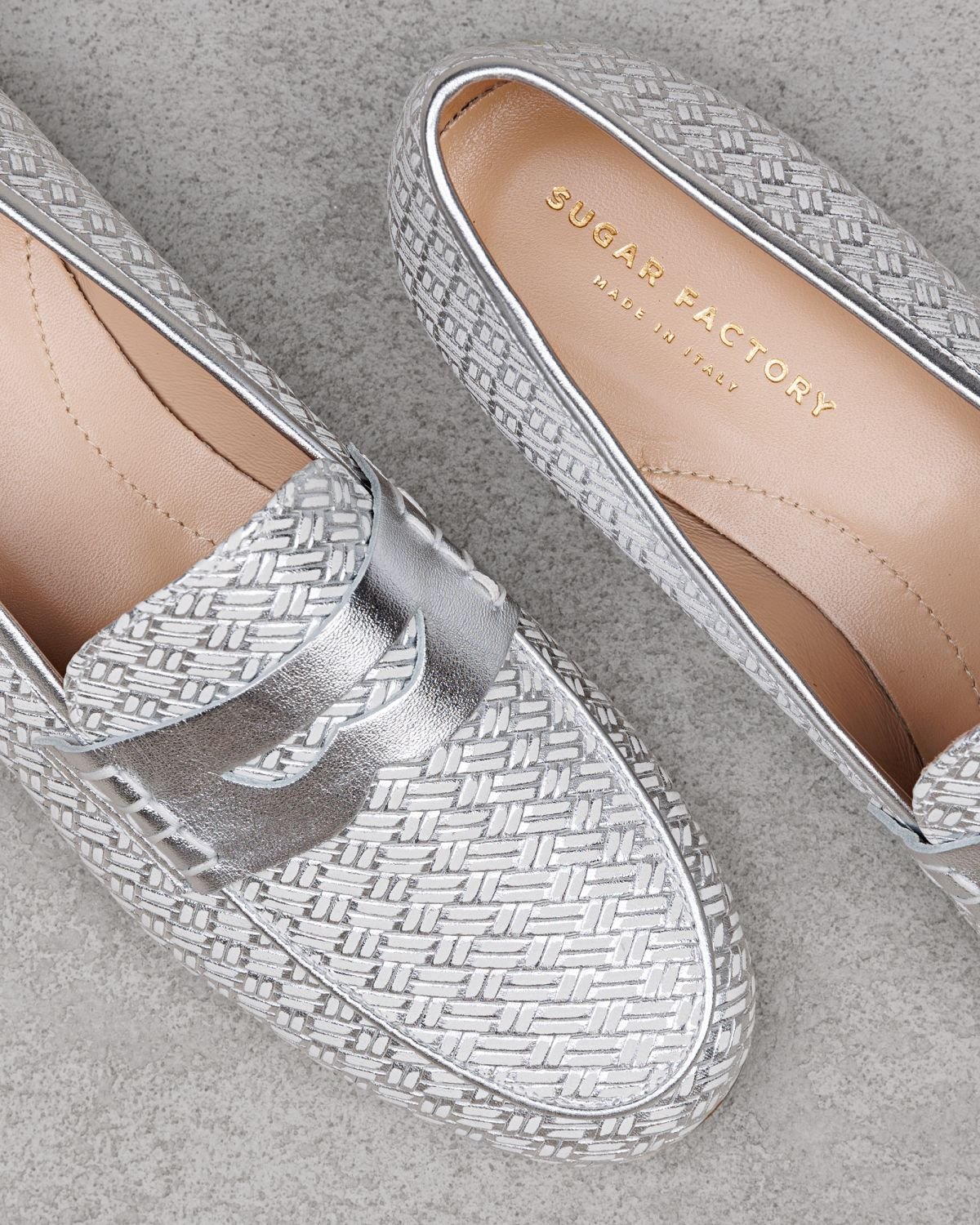 Серебряные кожаные лоферы - Image 4 of 6