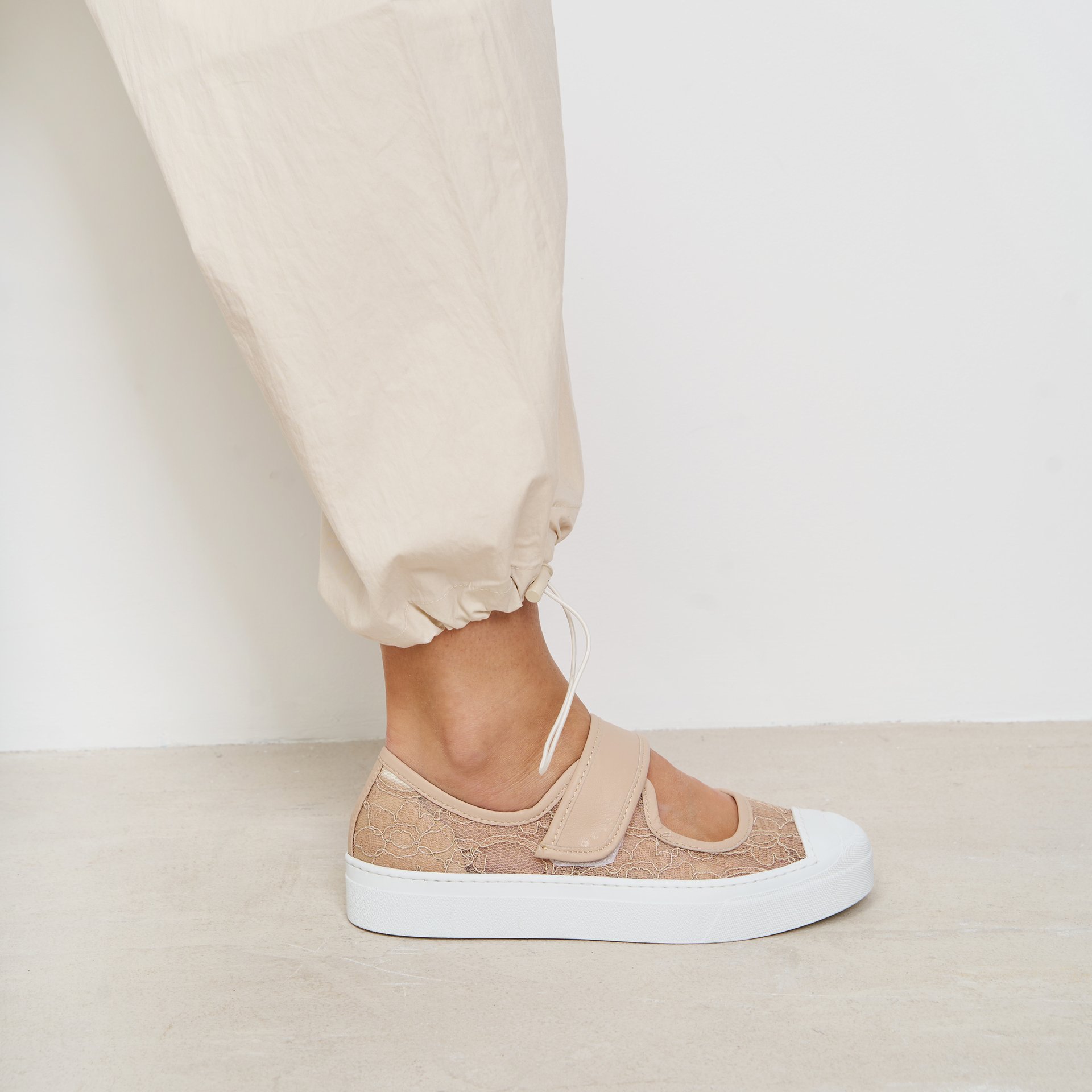 Бежевые текстильные кеды - Image 4 of 5