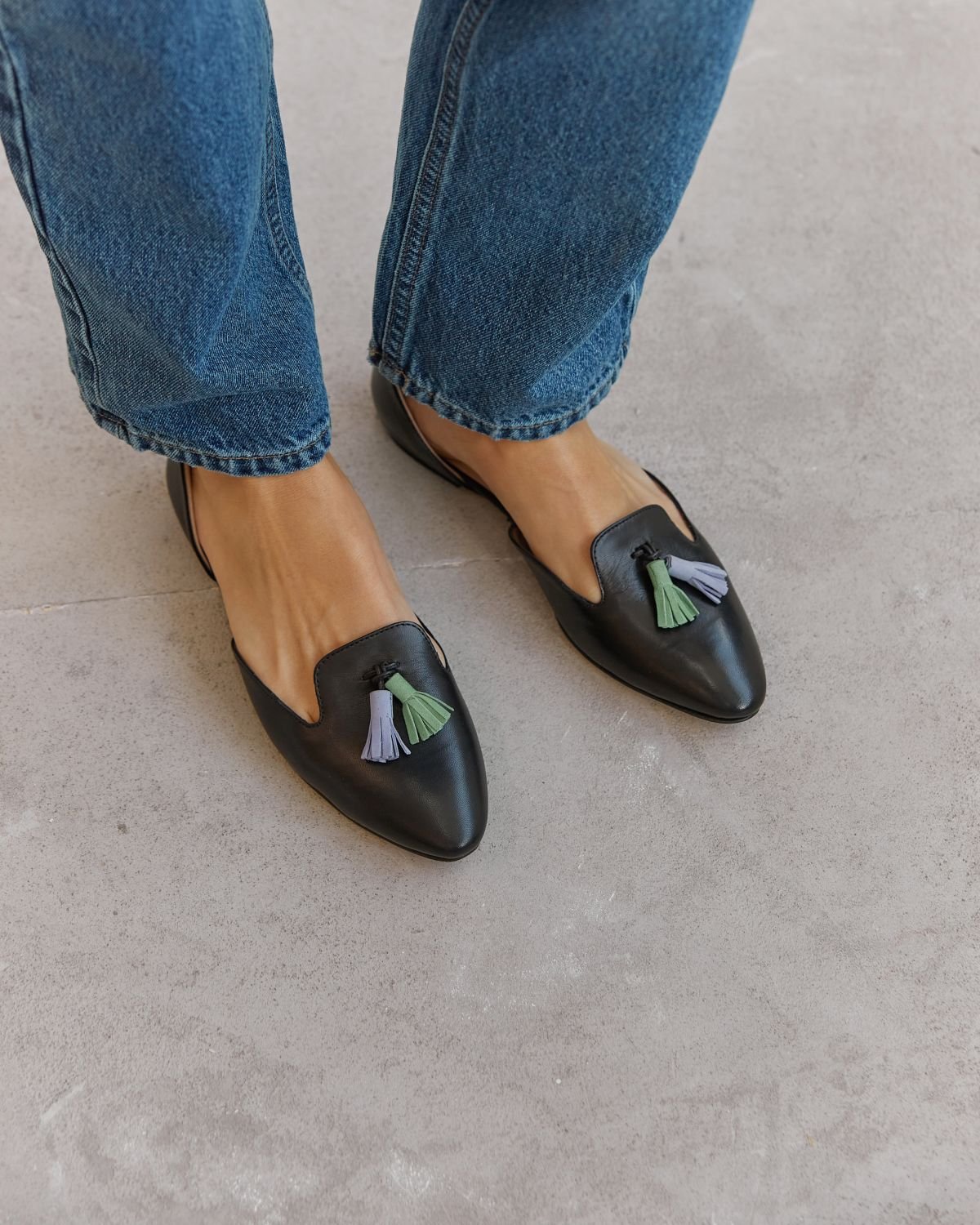 Черные кожаные балетки - Image 6 of 7