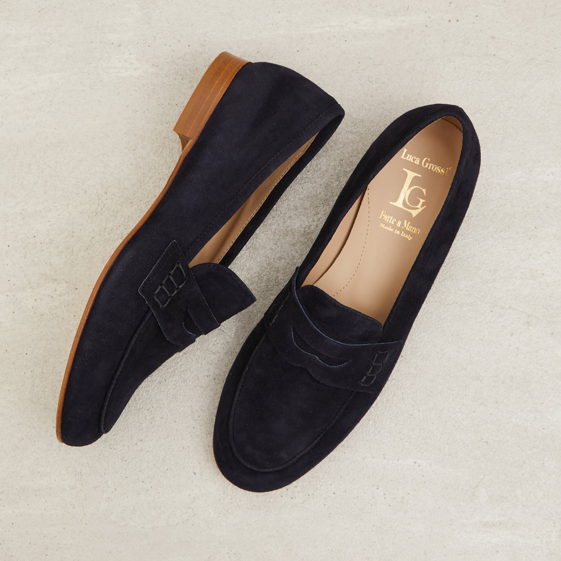 Темно-синие замшевые лоферы - Image 3 of 5