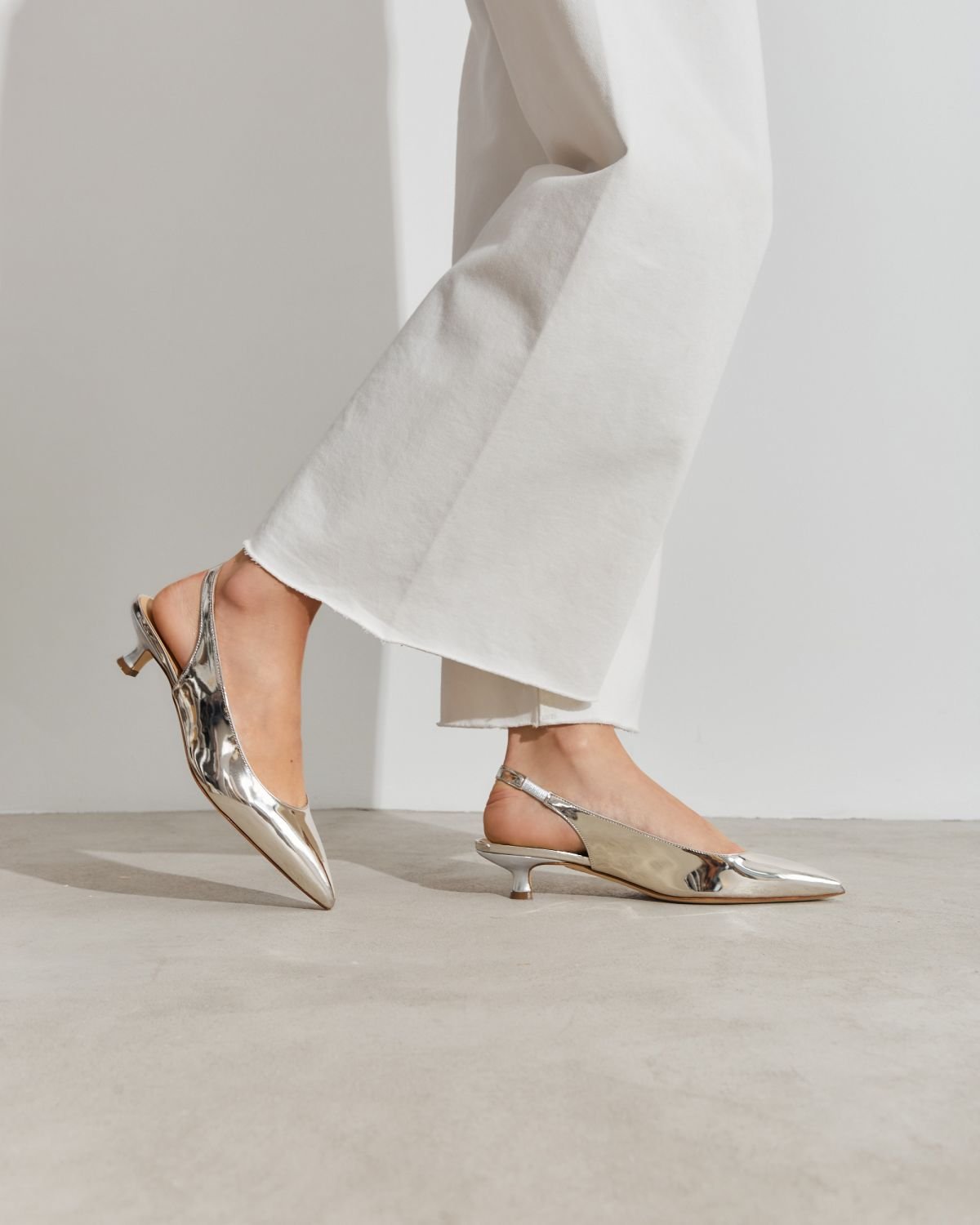 Серебряные кожаные туфли - Image 6 of 6