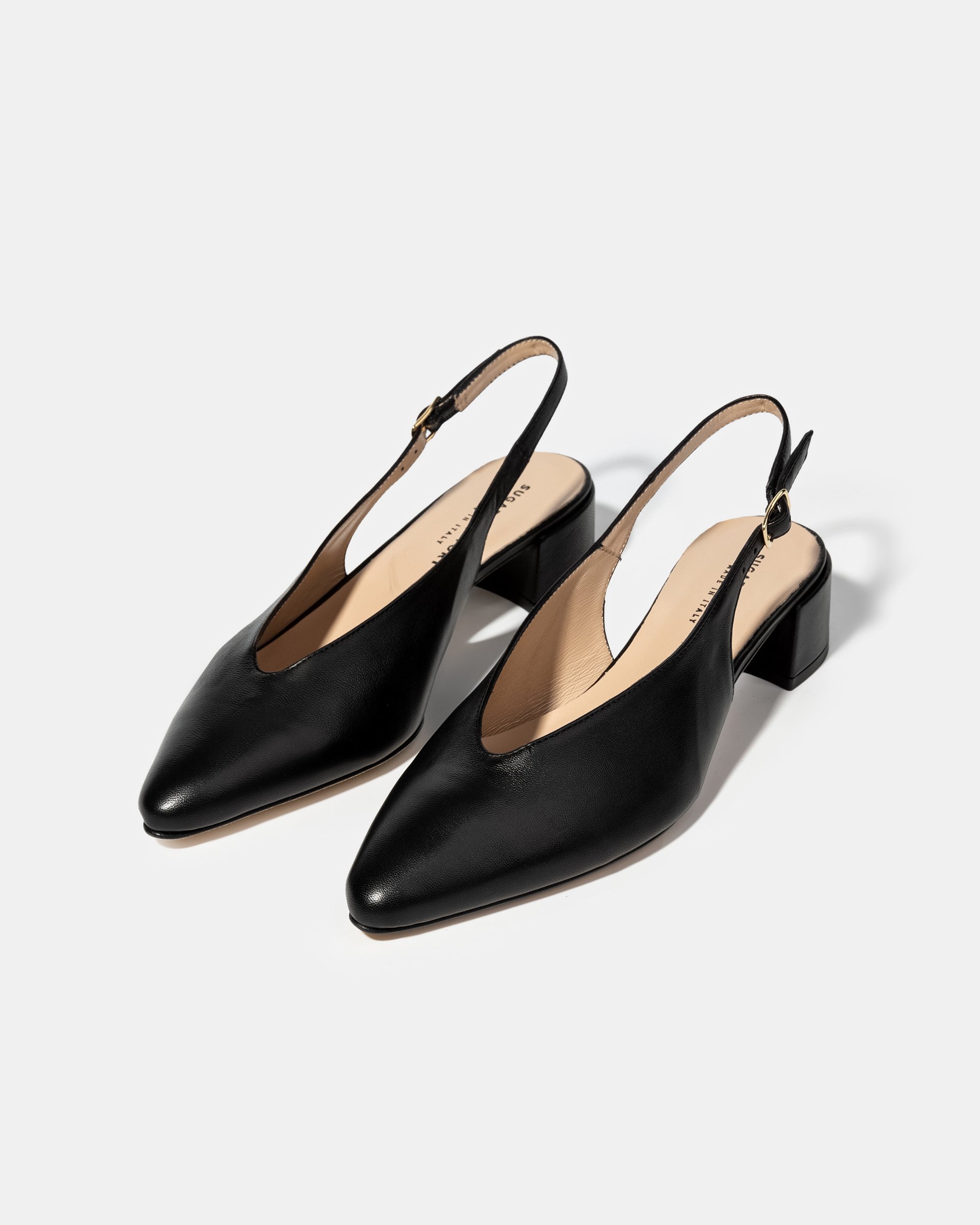 Черные кожаные туфли на каблуке - Image 2 of 4