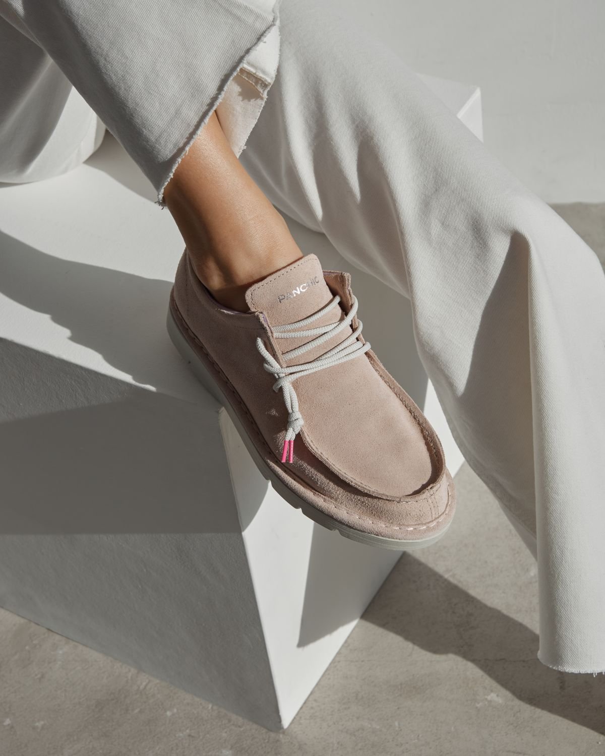 Светло-розовые замшевые мокасины - Image 5 of 6