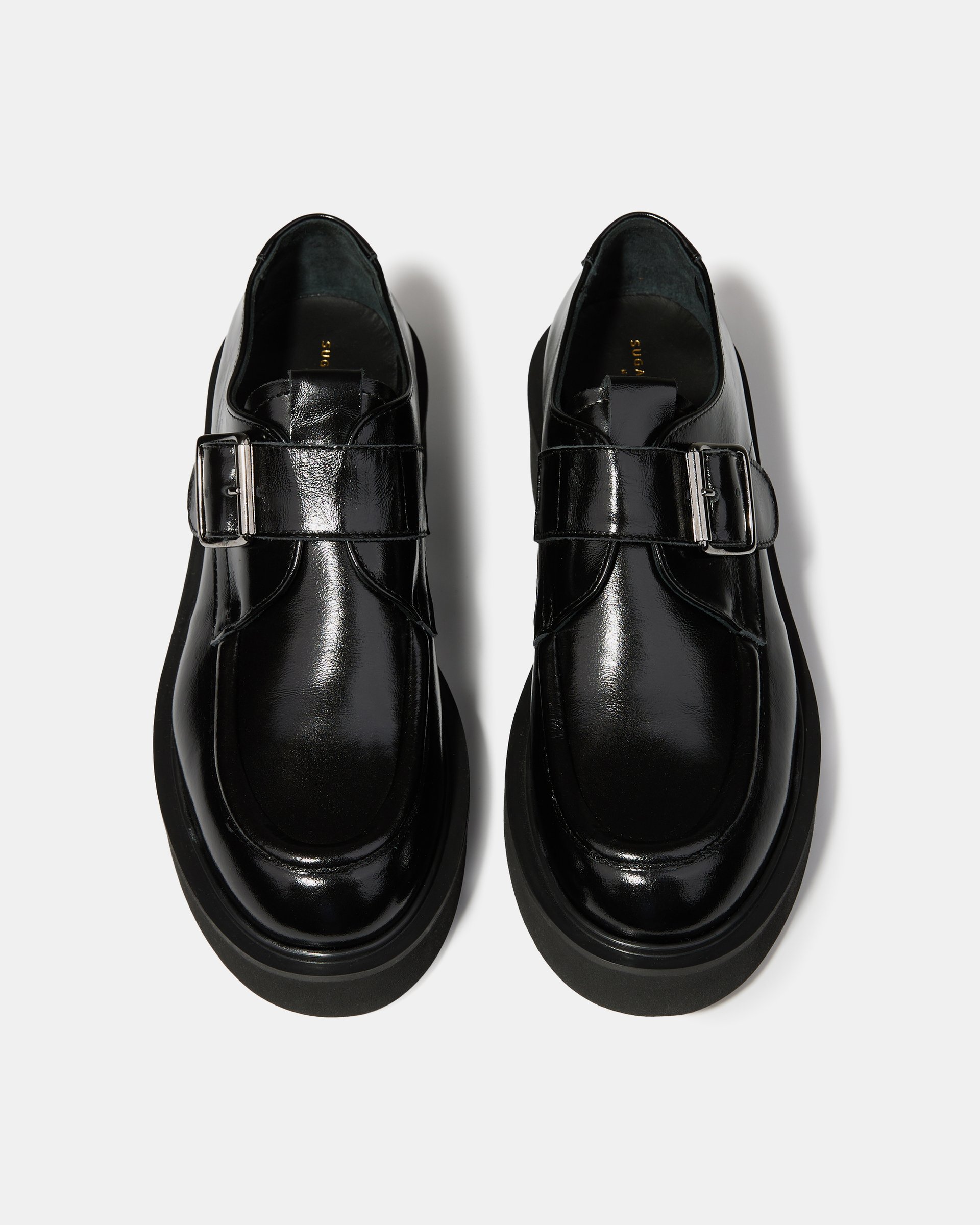 Черные кожаные лоферы на платформе - Image 3 of 6