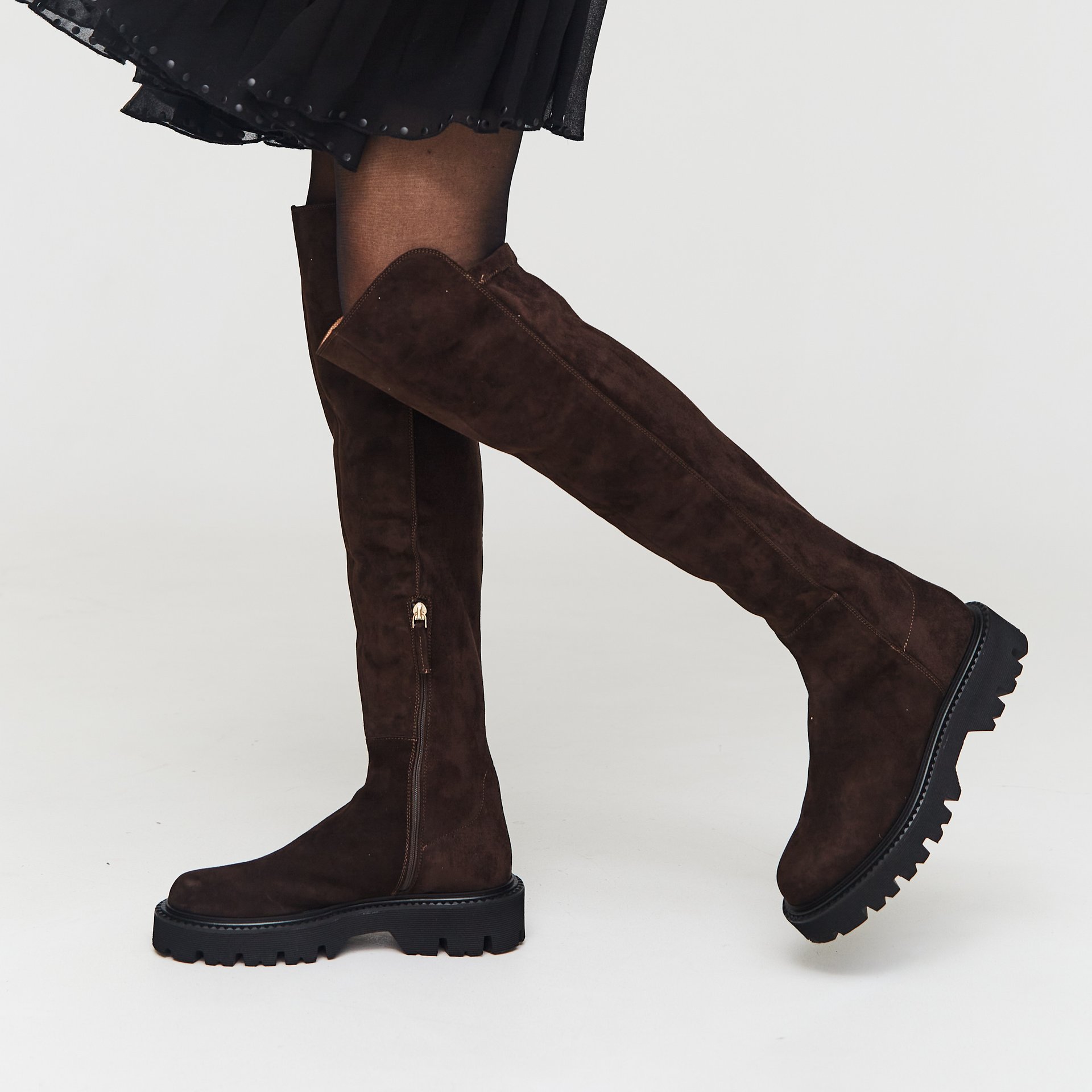 Коричневые замшевые сапоги - Image 5 of 5