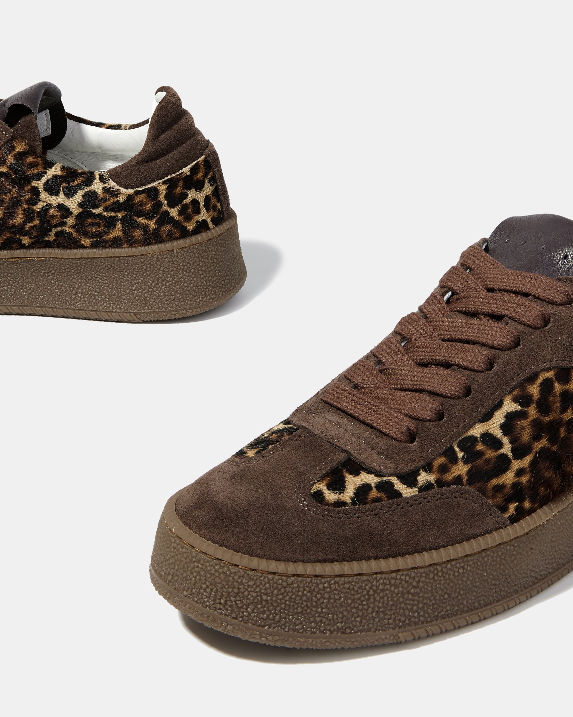 Кожаные кроссовки с леопардовым принтом - Image 4 of 4