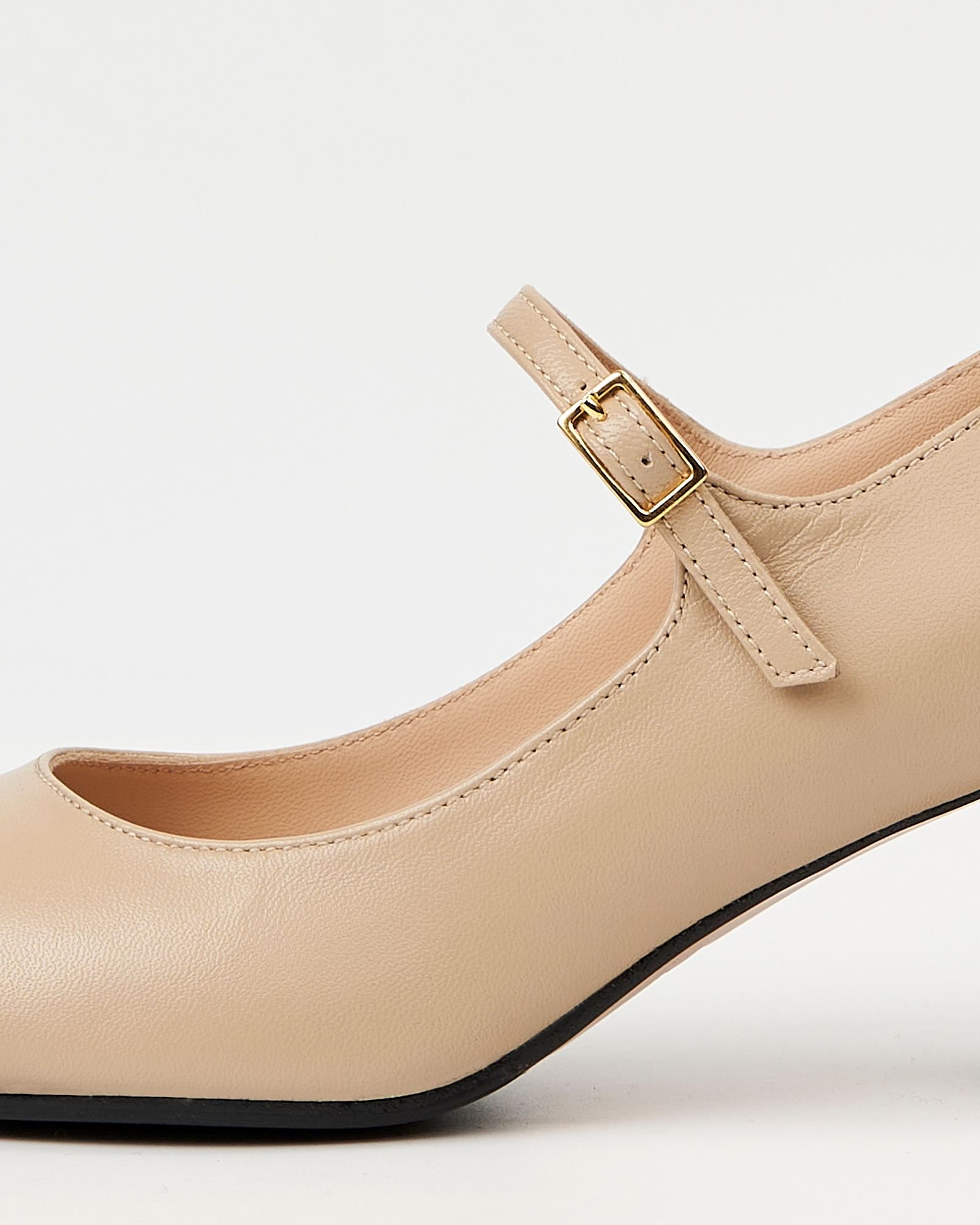 Бежевые кожаные туфли - Image 6 of 7