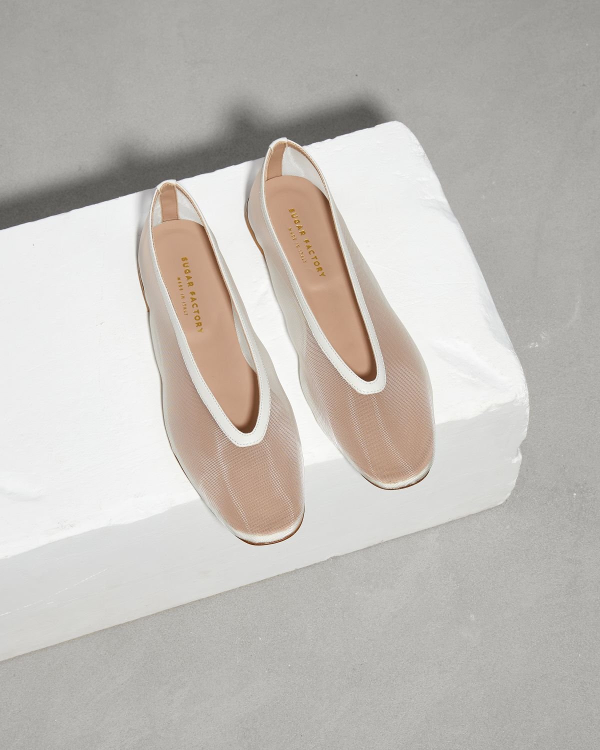 Белые текстильные балетки - Image 2 of 6