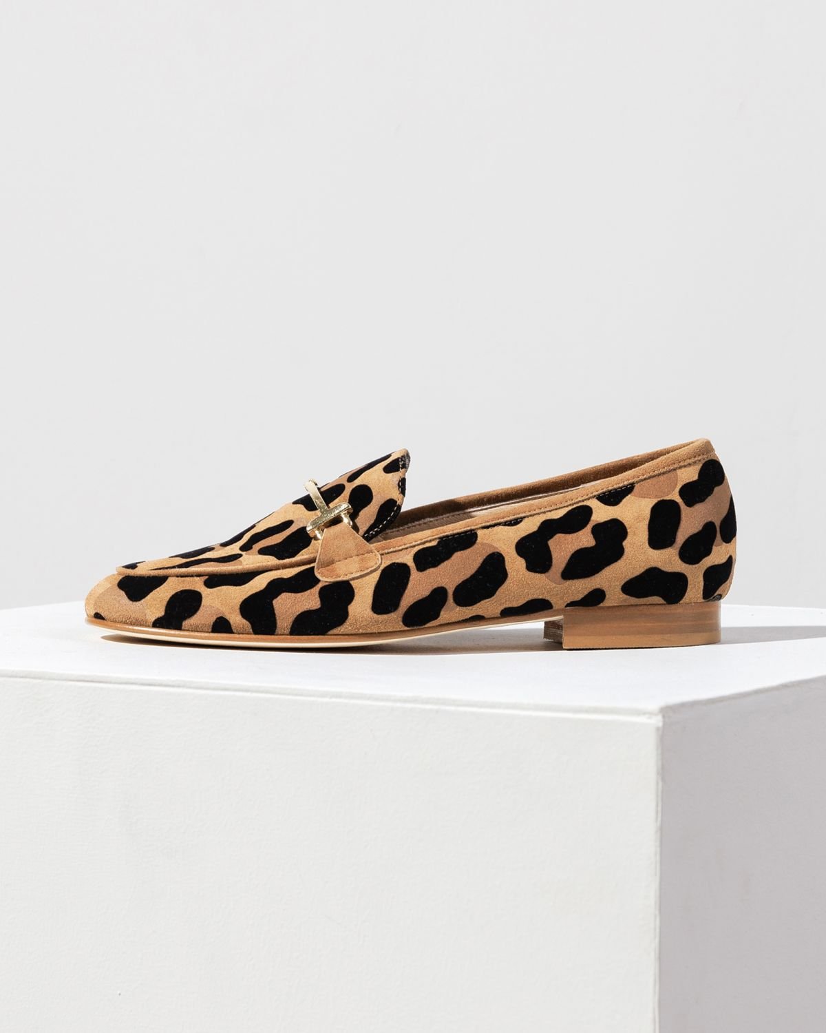Леопардовые замшевые лоферы - Main image
