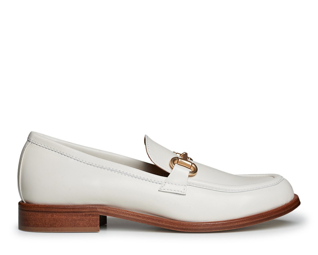 Белые кожаные лоферы - Main image