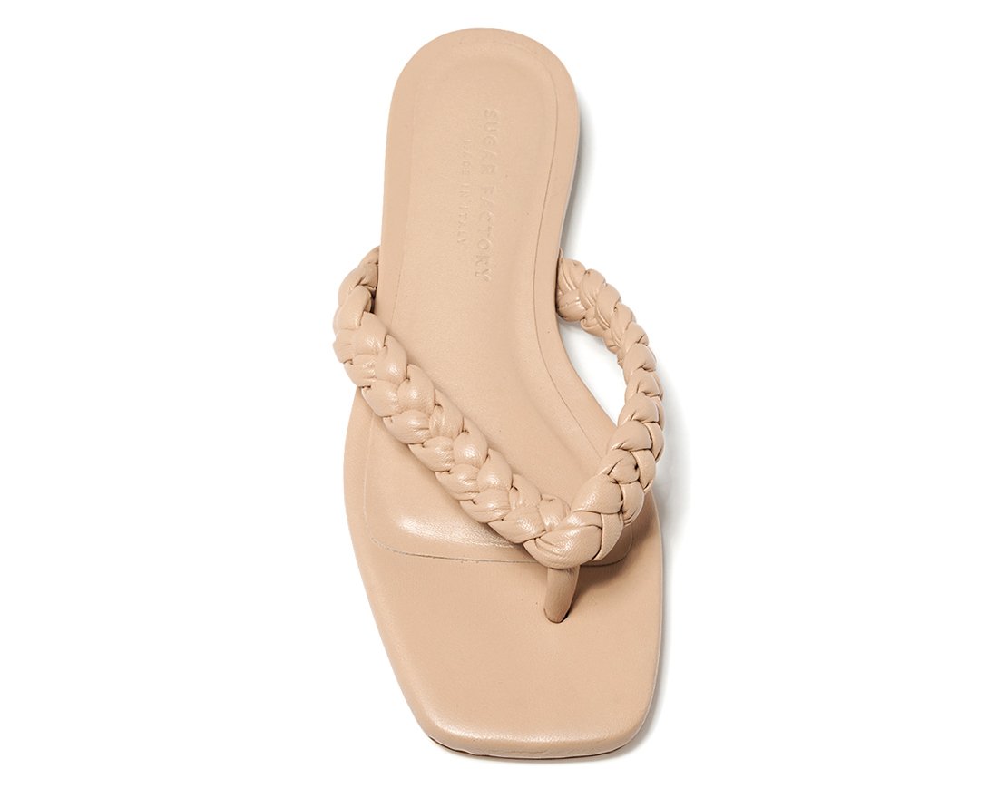 Бежевые кожаные шлепанцы - Image 4 of 5