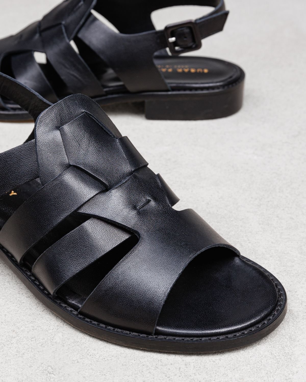 Черные кожаные сандалии - Image 4 of 6