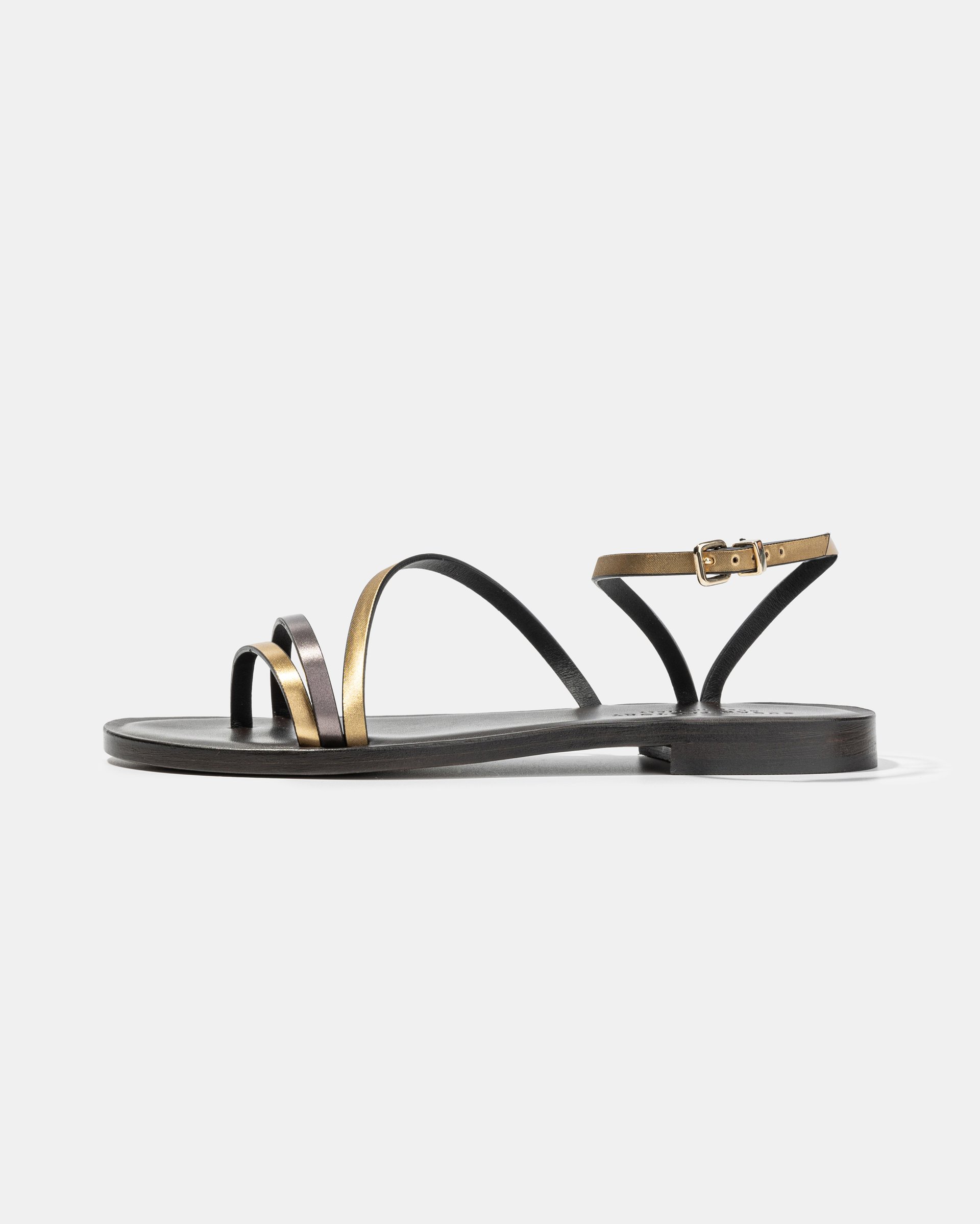 Темно-коричневые сандалии из натуральной кожи - Main image