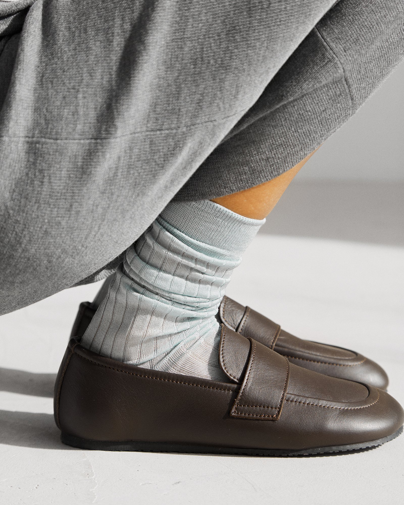 Темно-коричневые кожаные мокасины - Image 5 of 6