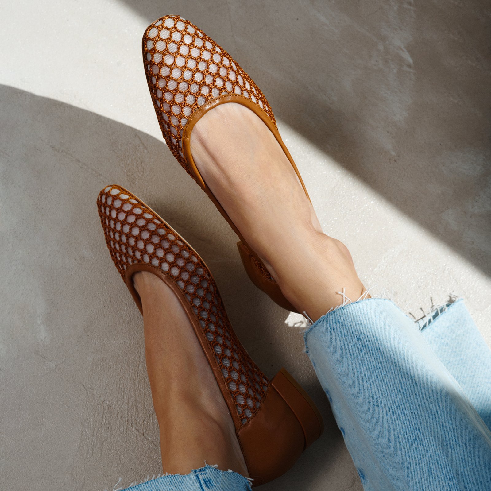 Коричневые текстильные балетки - Image 5 of 5