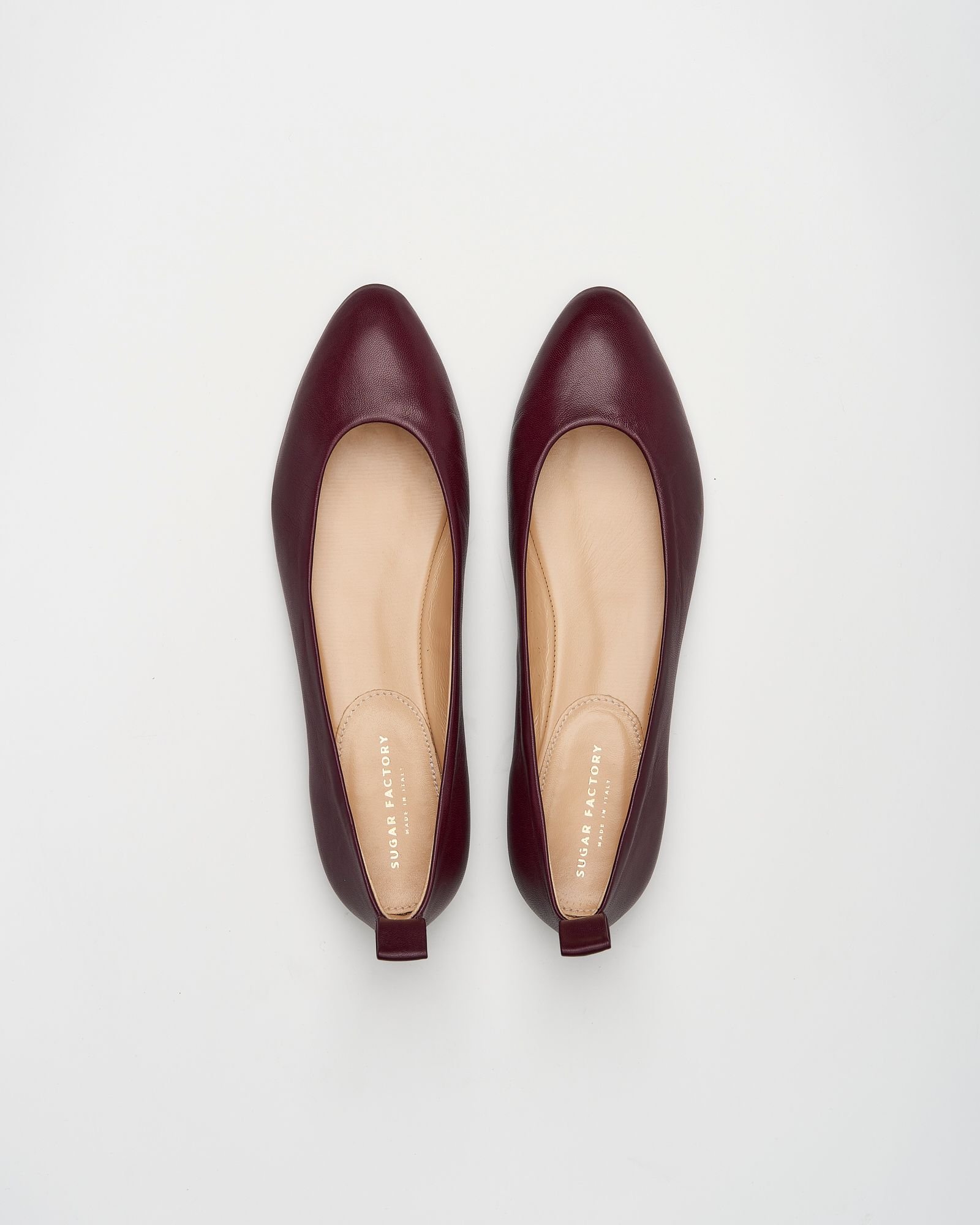 Бордовые кожаные балетки - Image 2 of 4