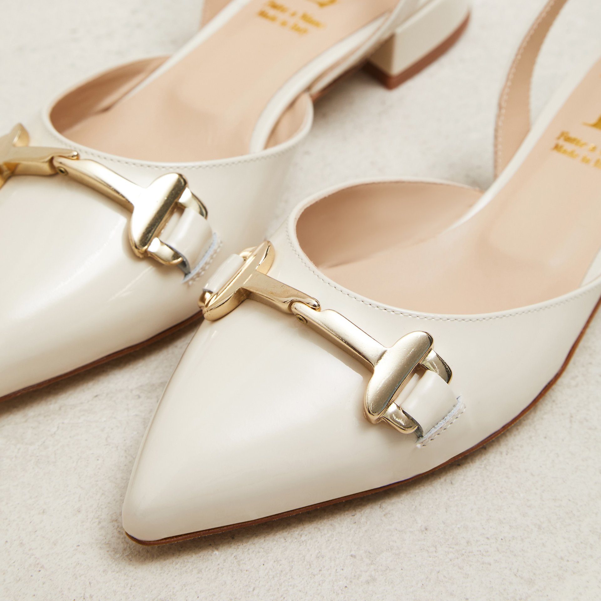 Бежевые кожаные туфли - Image 3 of 5