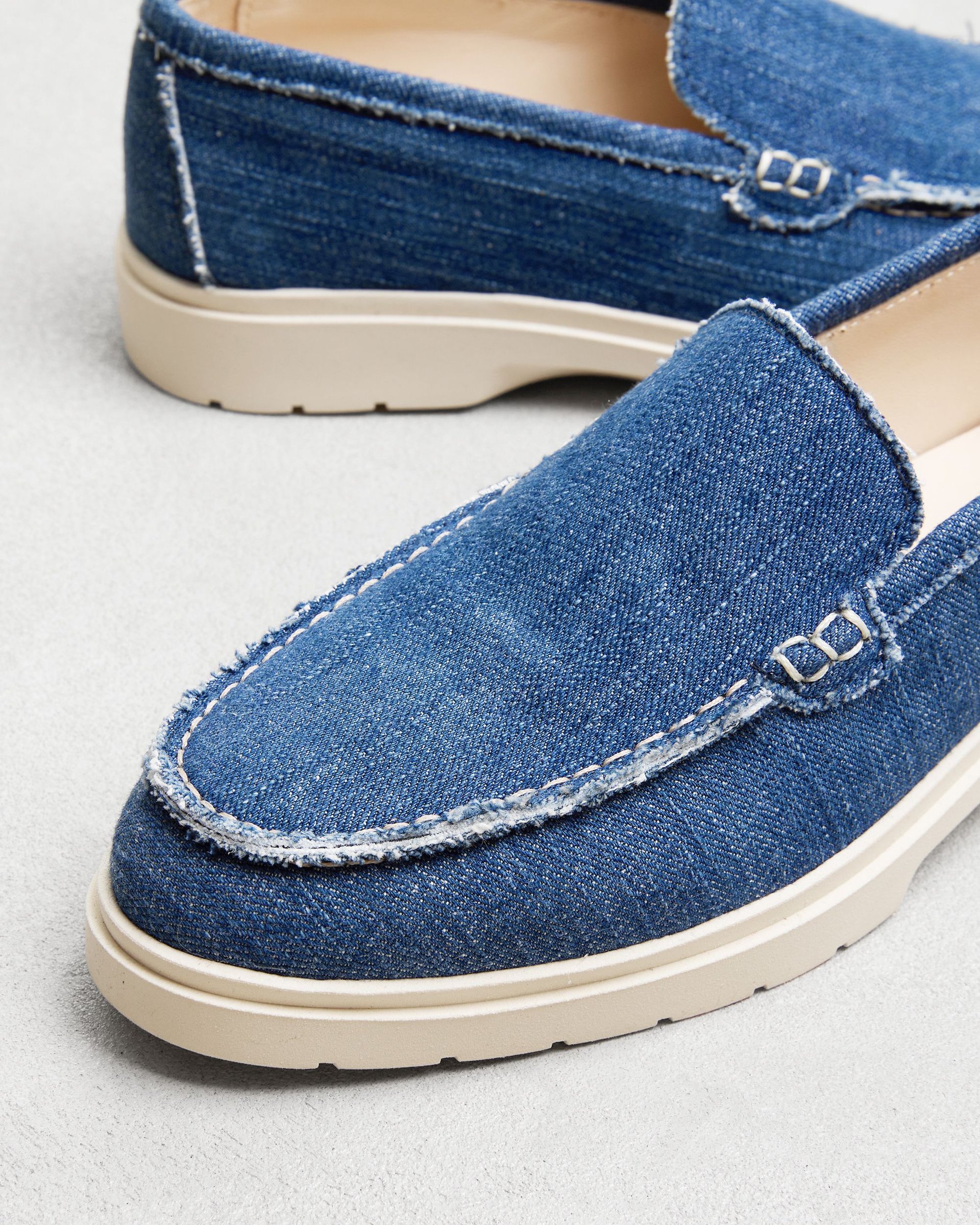 Синие текстильные лоферы - Image 4 of 5