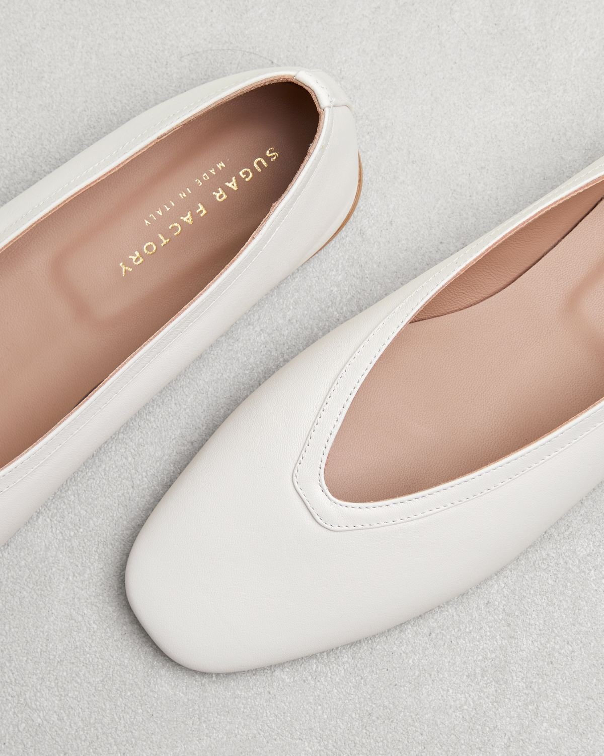 Белые кожаные балетки - Image 4 of 4