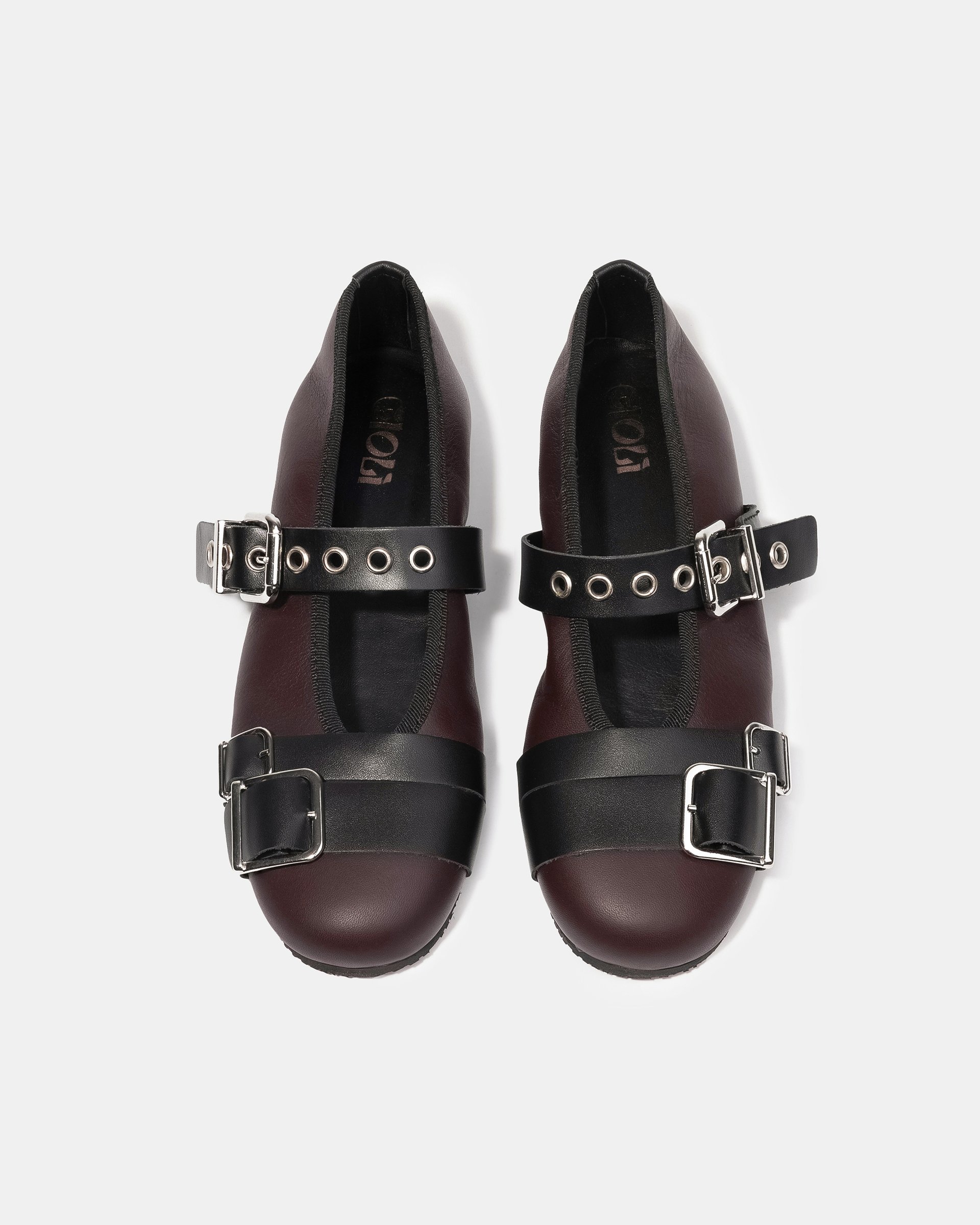 Бордовые кожаные туфли с пряжкой - Image 5 of 5