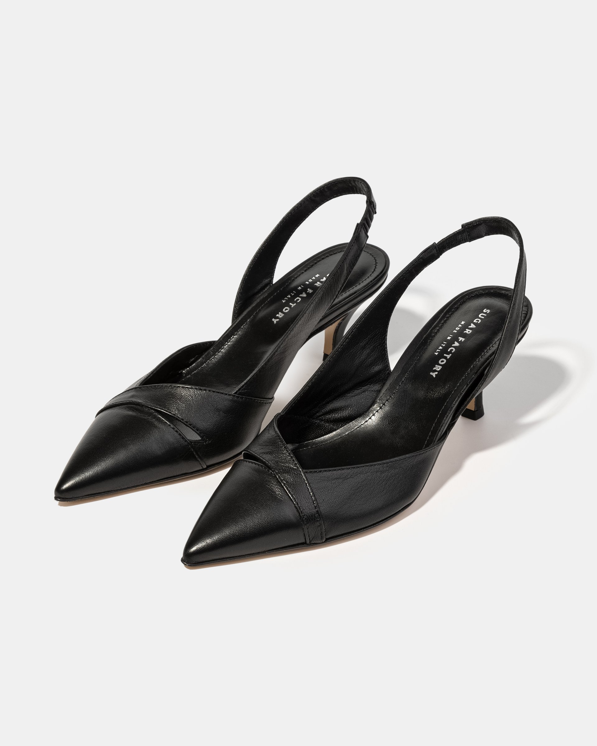 Чёрные кожаные туфли на каблуке - Image 2 of 5