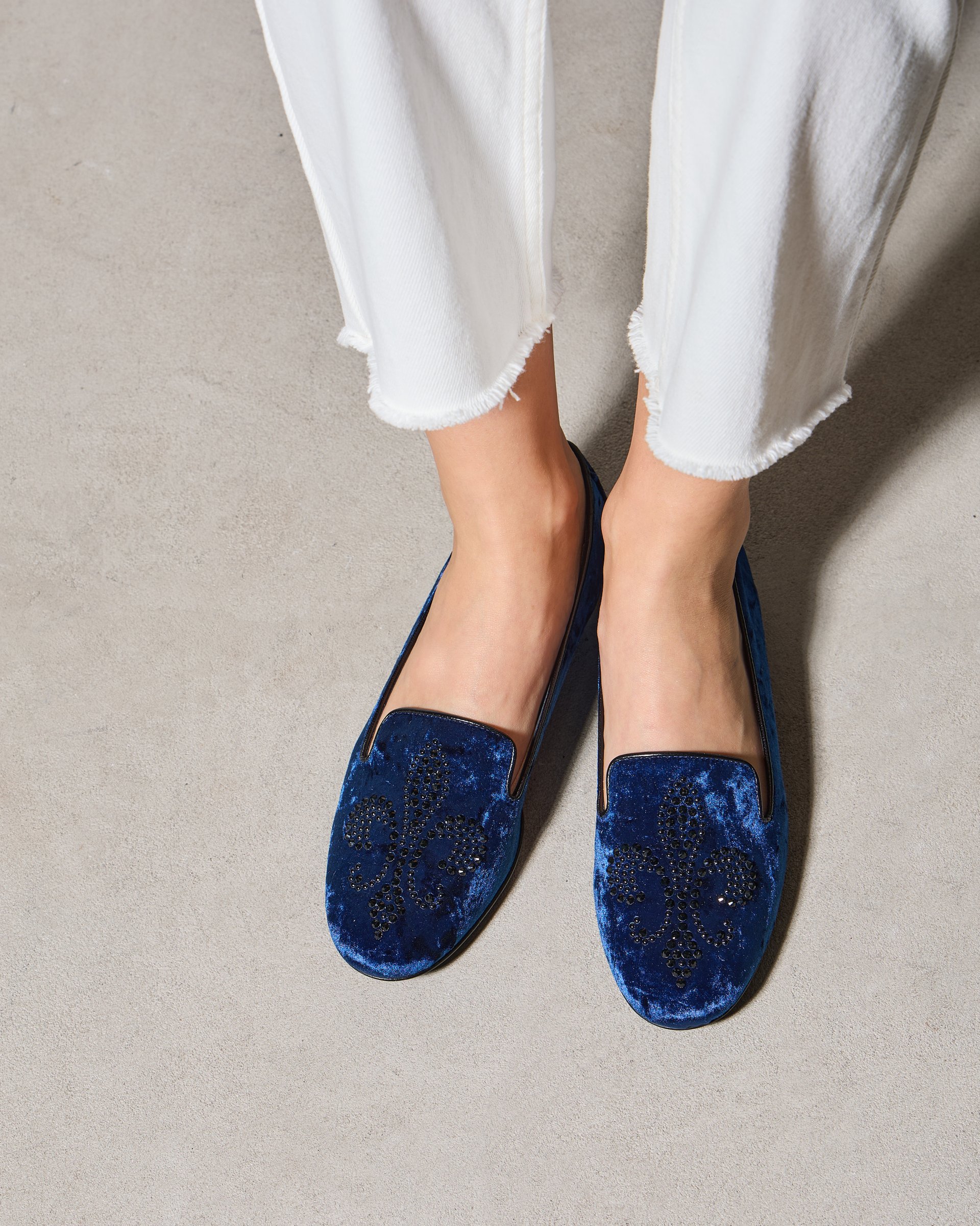 Синие бархатные лоферы - Image 5 of 5
