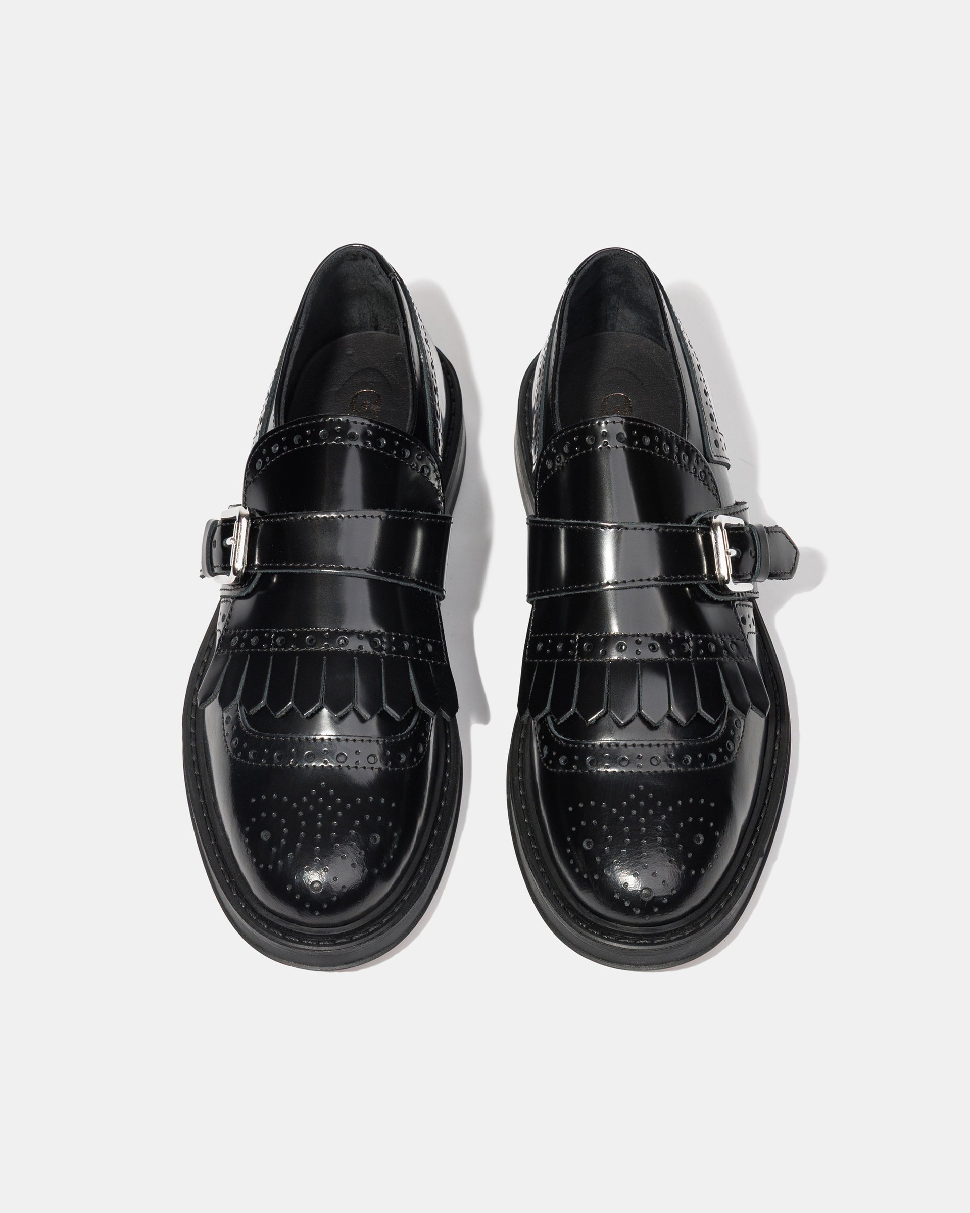 Черные кожаные туфли с ремнями - Image 4 of 5