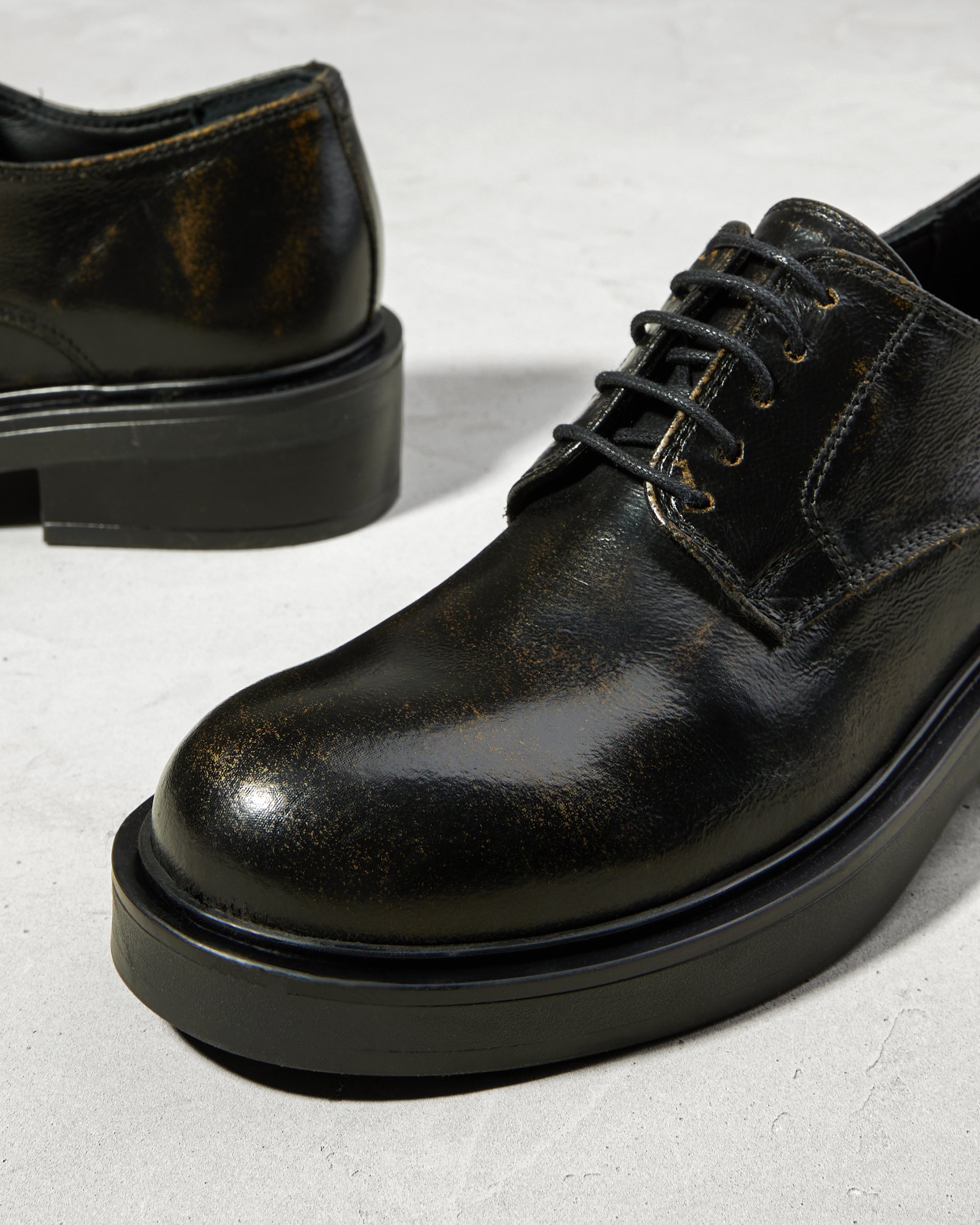 Темно-коричневые кожаные классические туфли - Image 3 of 6