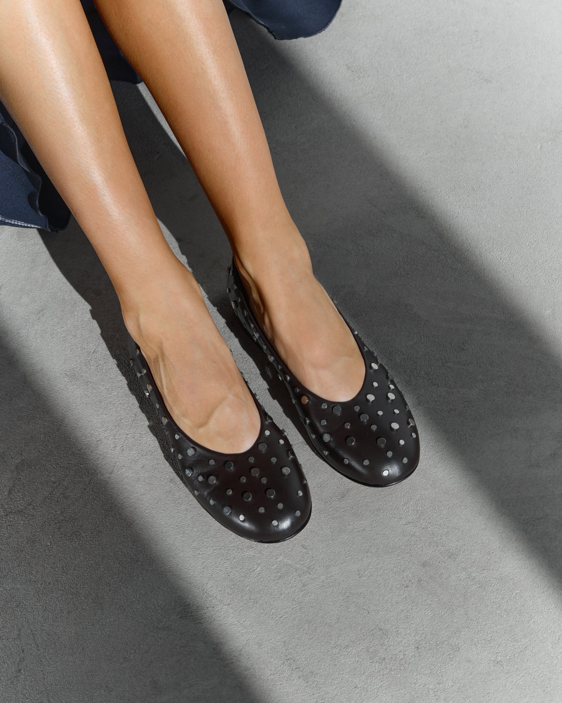 Черные кожаные балетки - Image 5 of 6