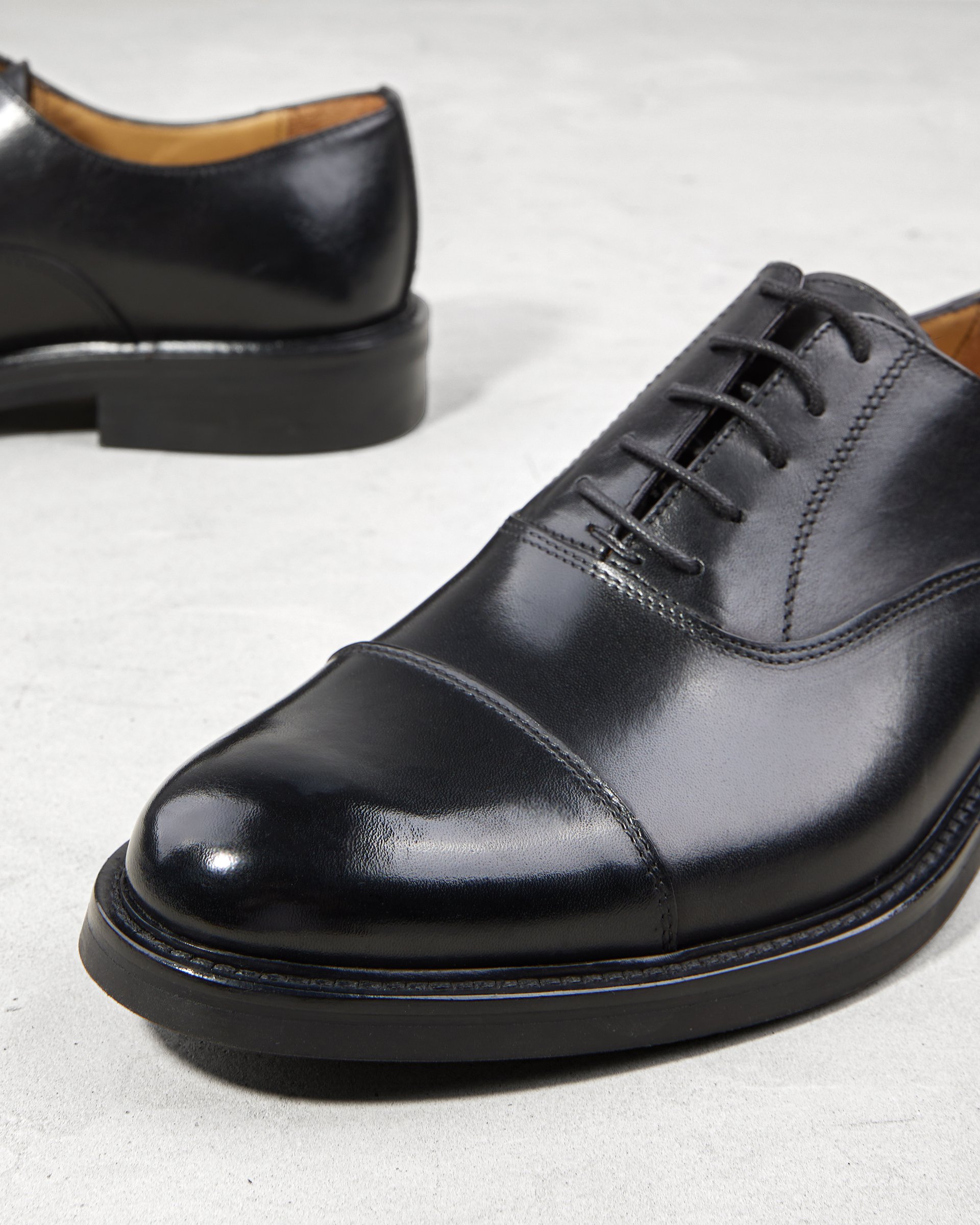Черные кожаные мужские туфли - Image 4 of 5