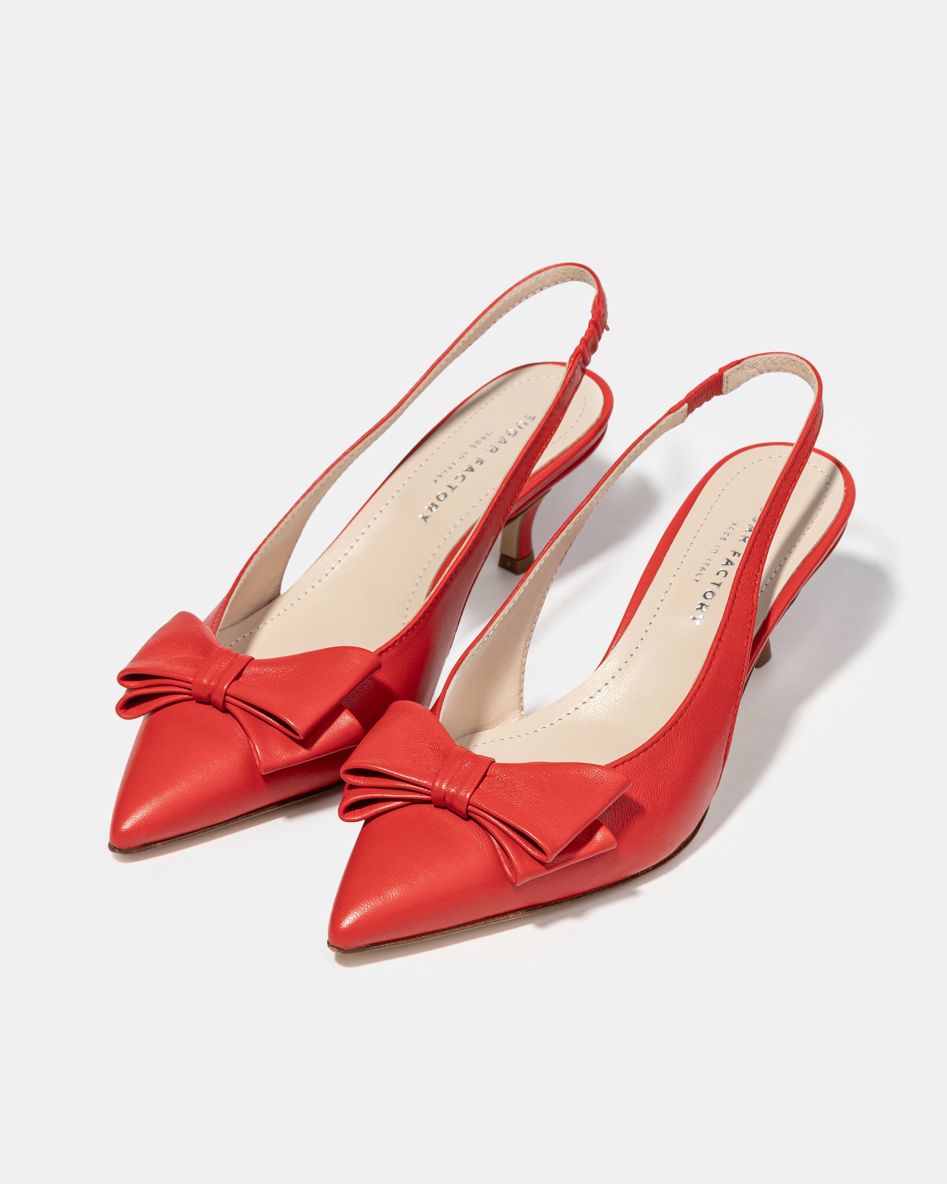 Красные кожаные туфли с бантиком - Image 2 of 4