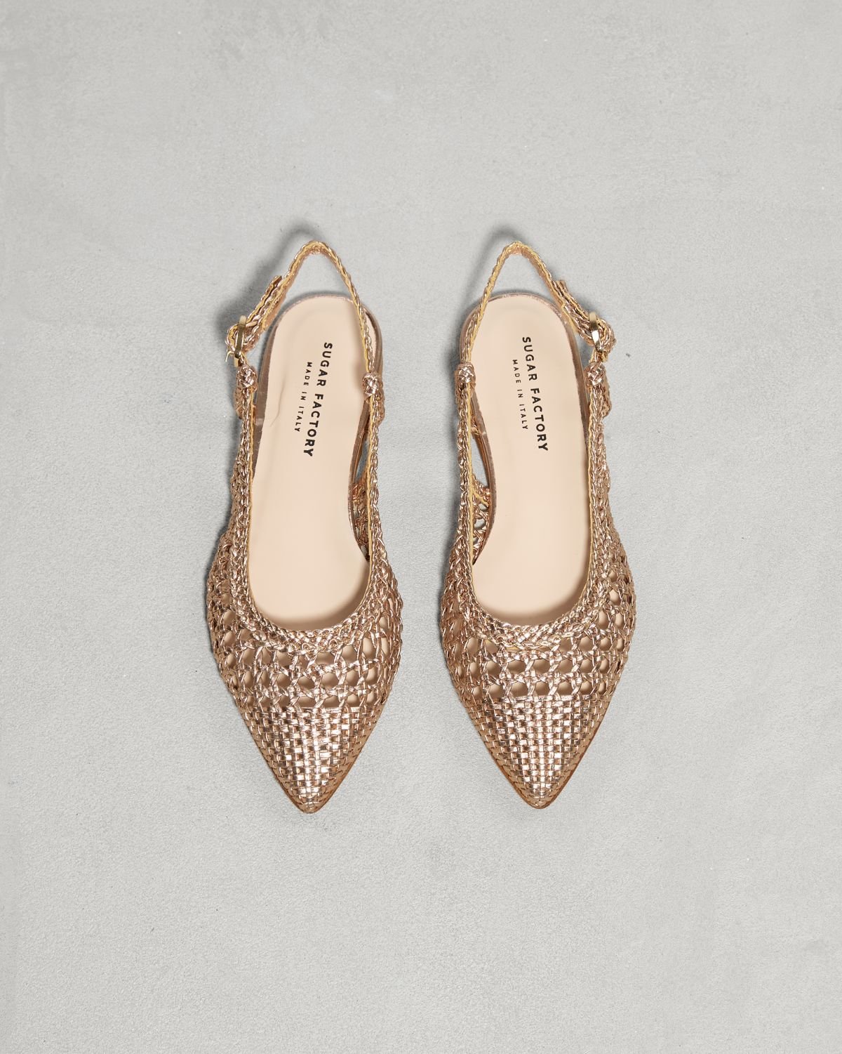 Блестящие бежевые босоножки - Image 2 of 4