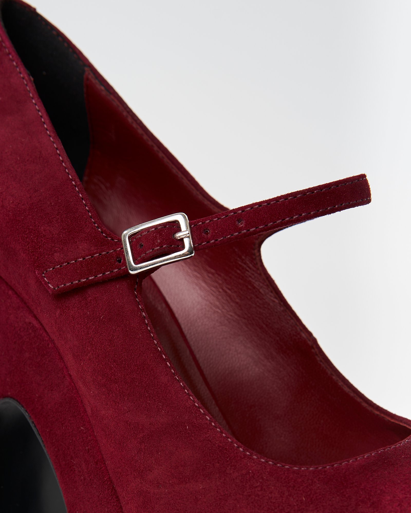 Бордовые замшевые туфли - Image 6 of 8