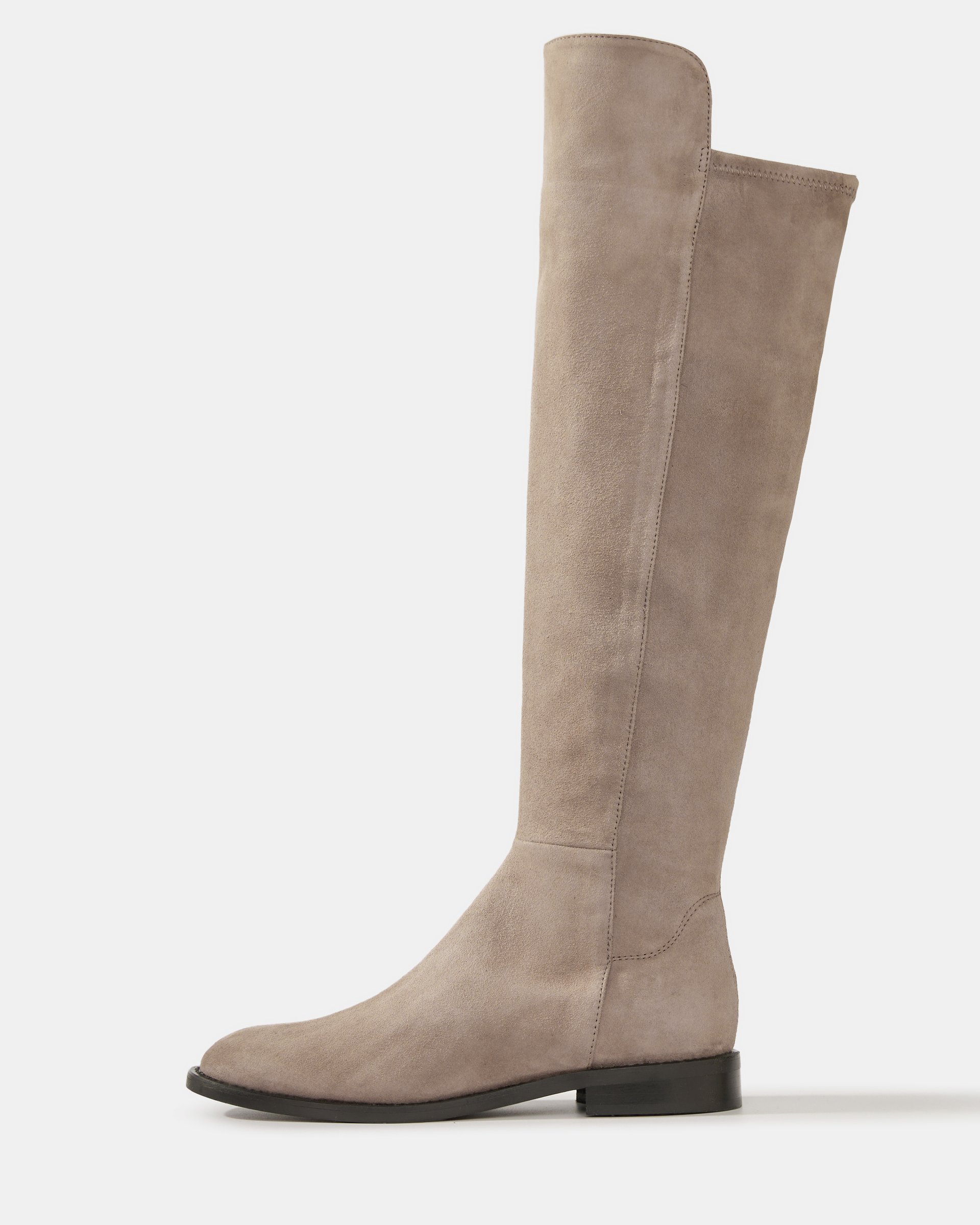 Светло-бежевые замшевые сапоги - Main image