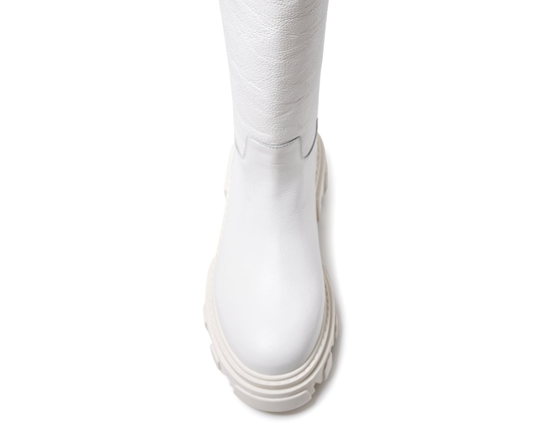 Белые кожаные сапоги - Image 4 of 4