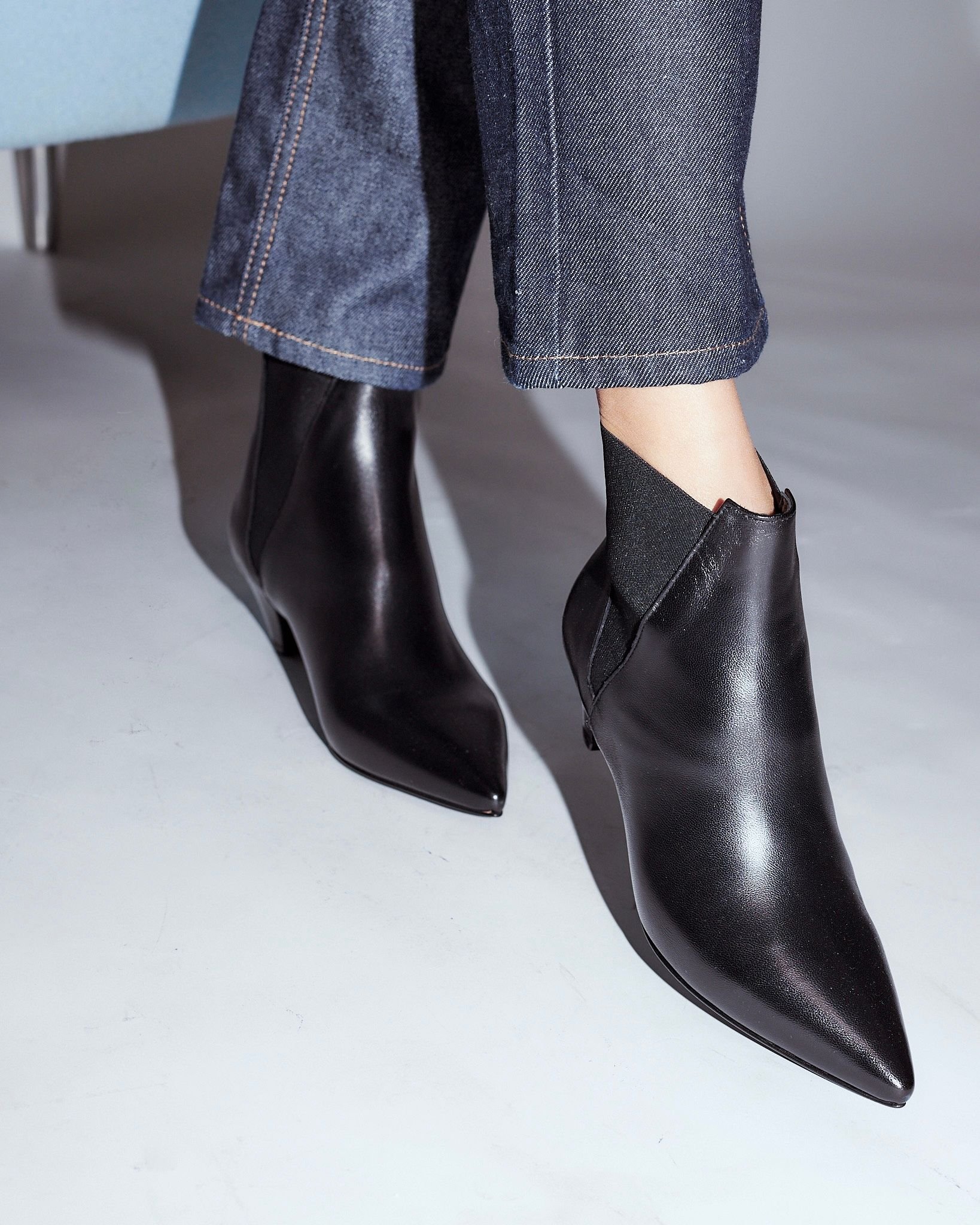 Черные кожаные ботильоны - Image 2 of 6