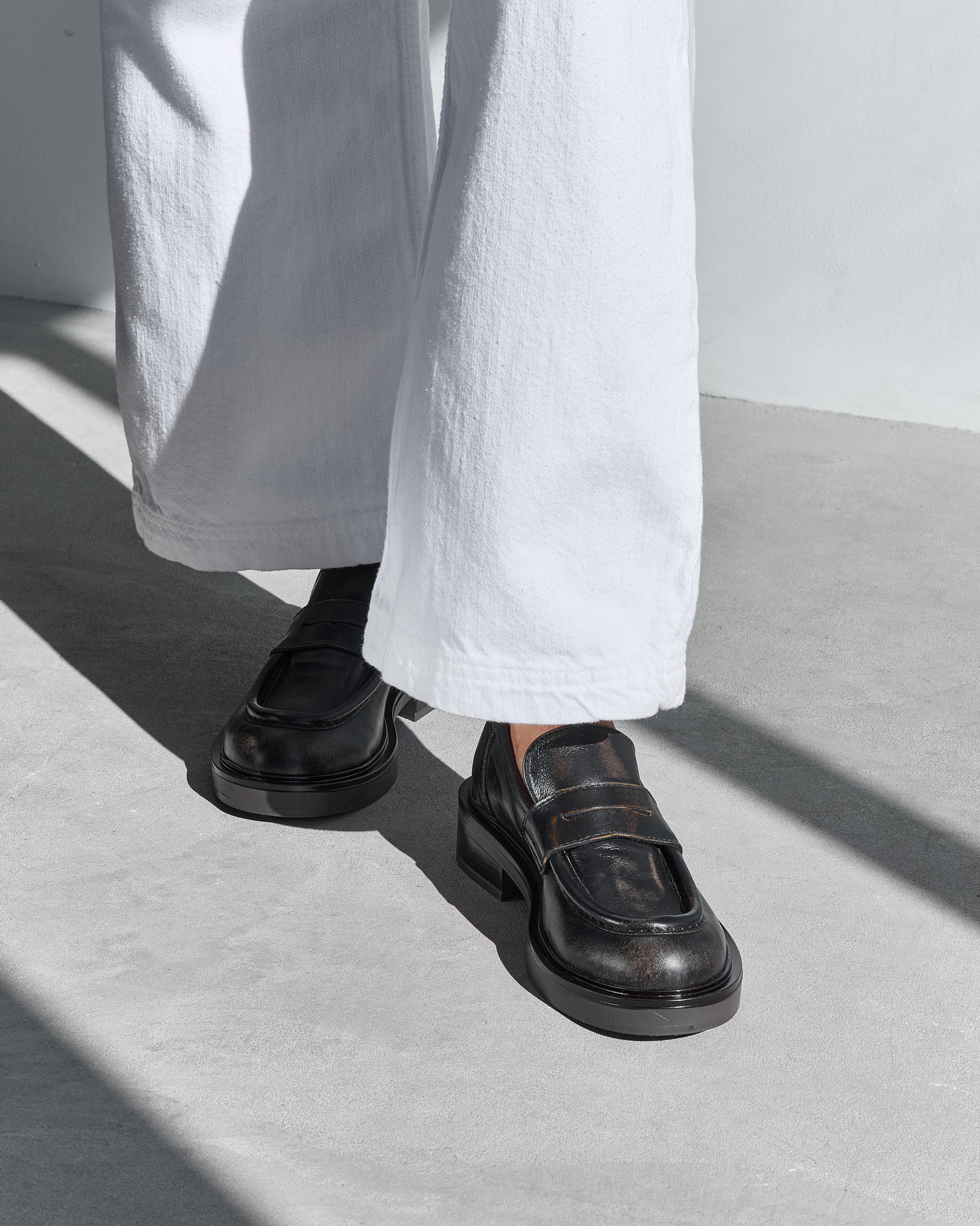 Темно-бордовые кожаные  классические лоферы - Image 6 of 6