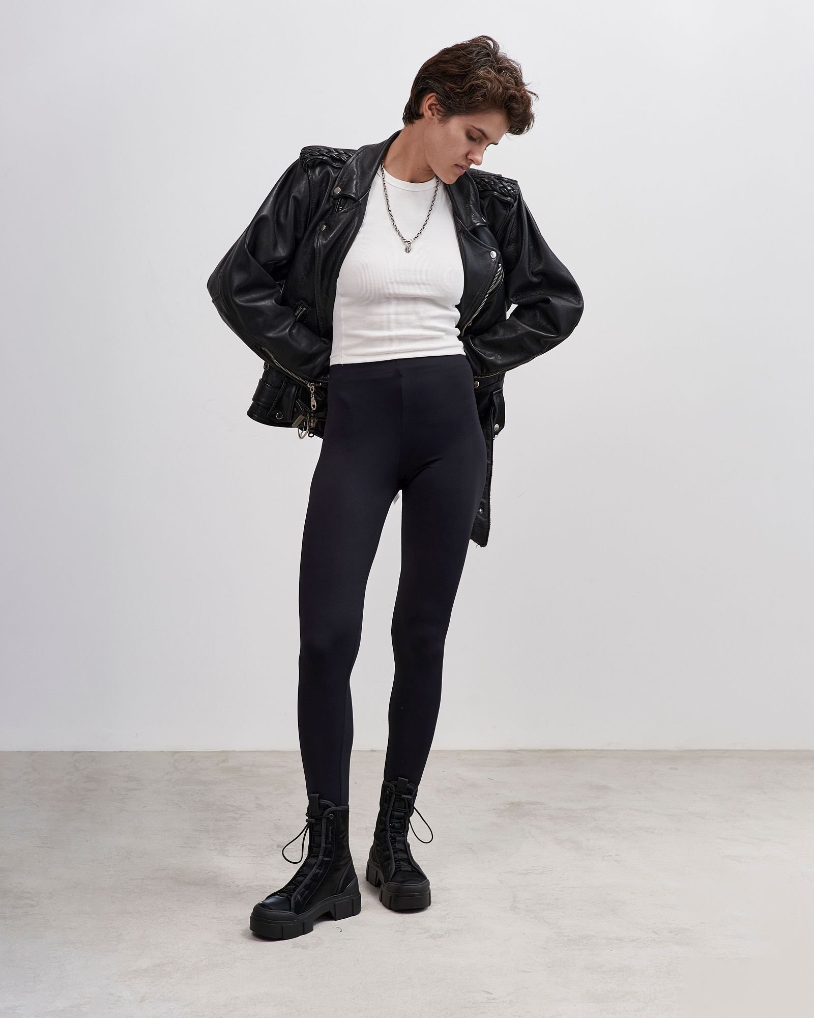 Черные текстильные ботинки - Main image