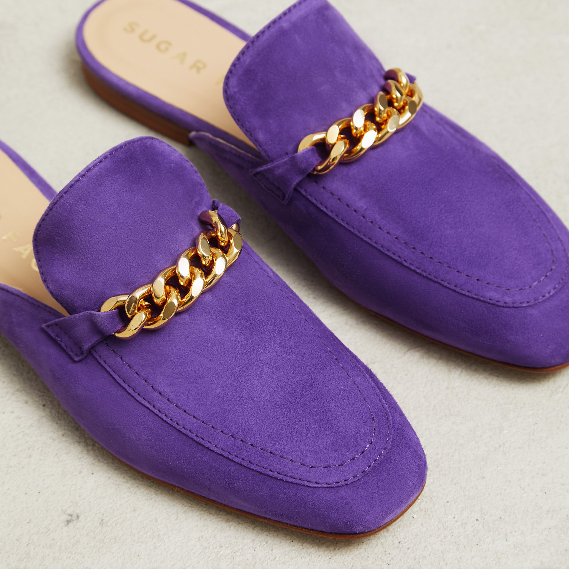 Фиолетовые замшевые слиперы - Image 3 of 5
