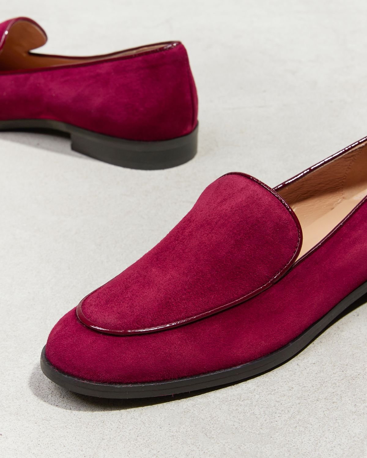Бордовые замшевые лоферы - Image 3 of 4