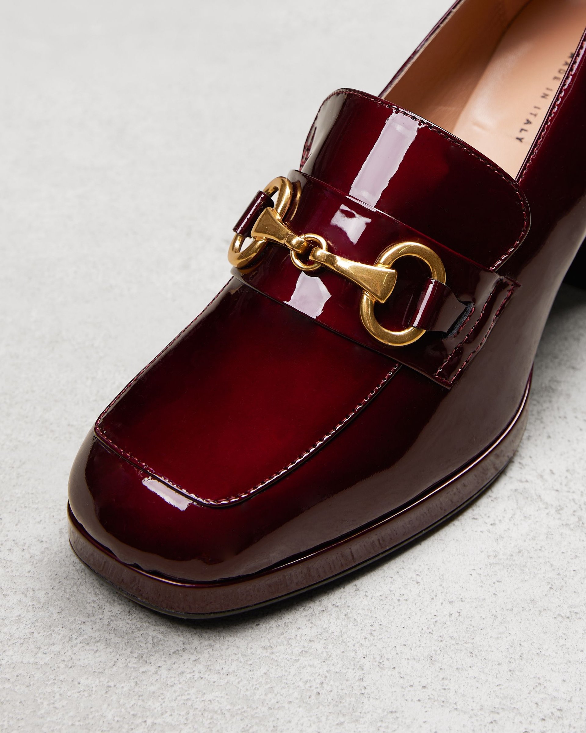 Бордовые кожаные туфли - Image 4 of 6