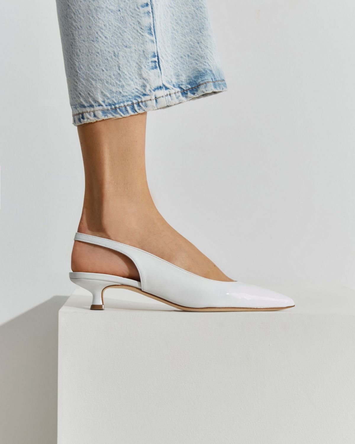 Белые кожаные туфли - Image 5 of 6