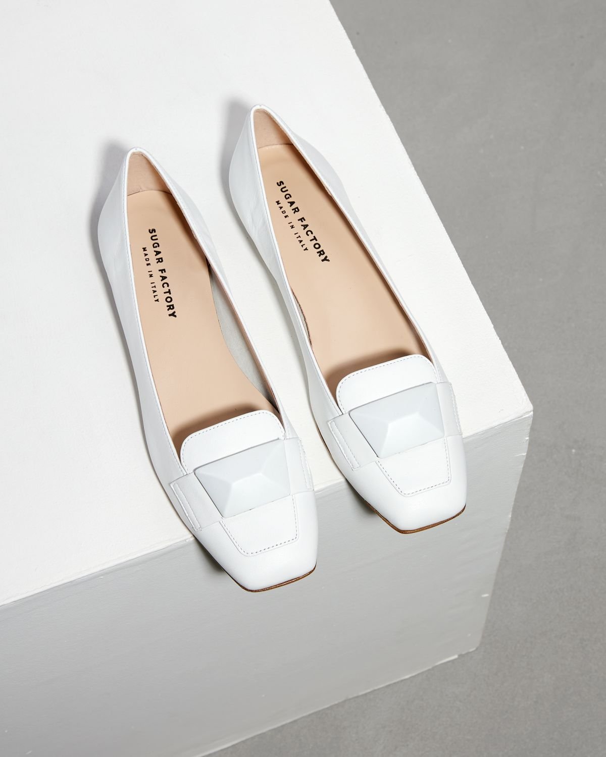 Белые кожаные балетки - Image 2 of 4